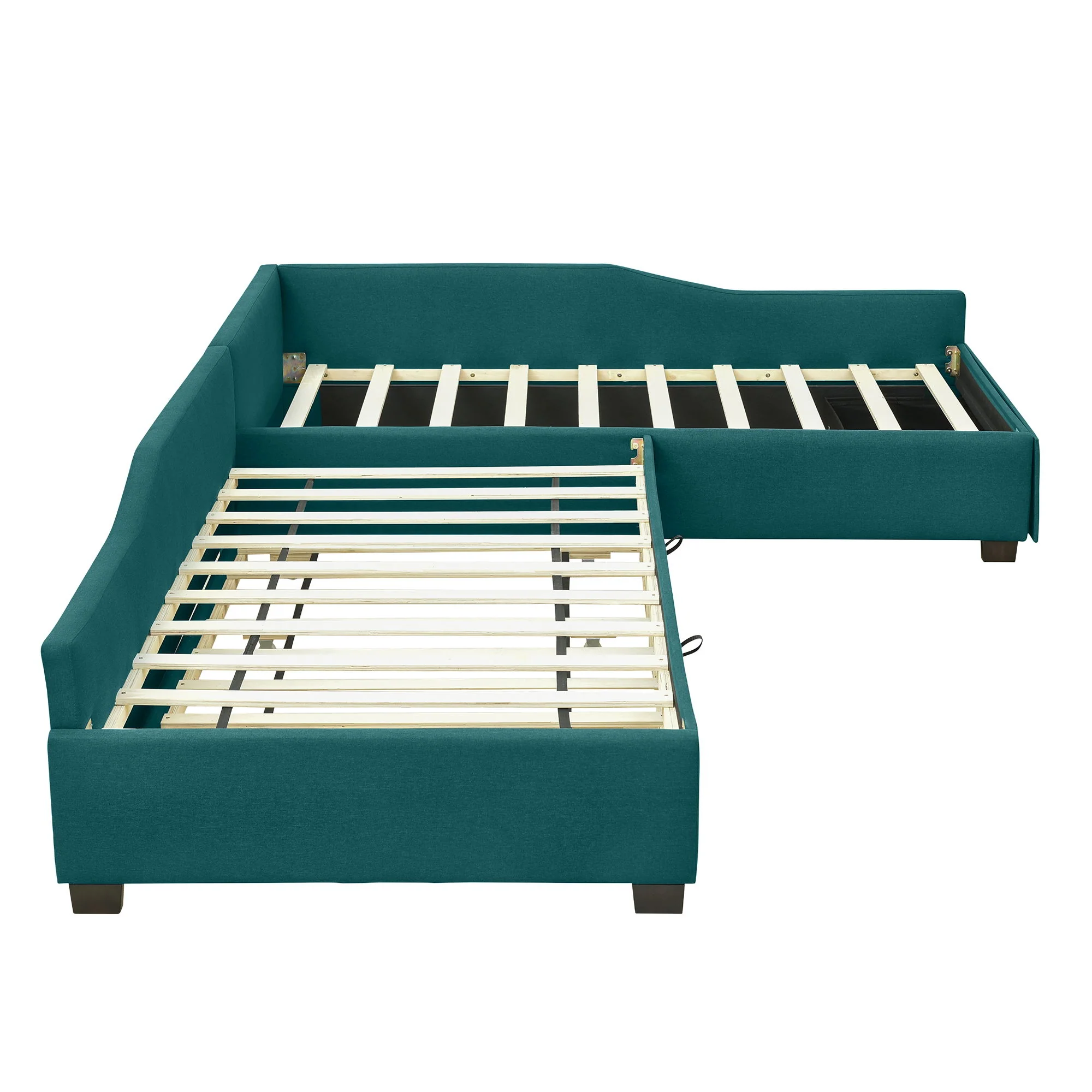 Upholstered Double Daybed With Trundle And Drawer - Image 2