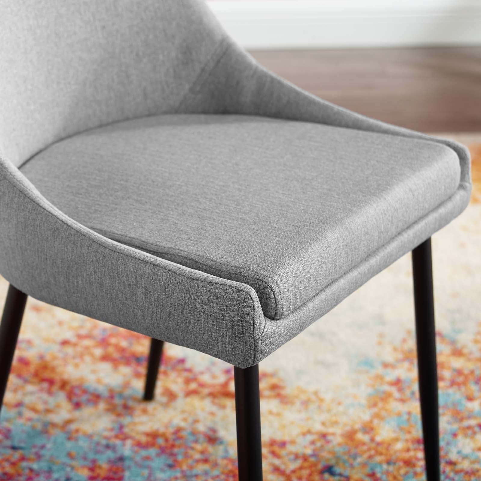 Upholstered Fabric Dining Chair Set with Tapered Metal Legs - Image 27