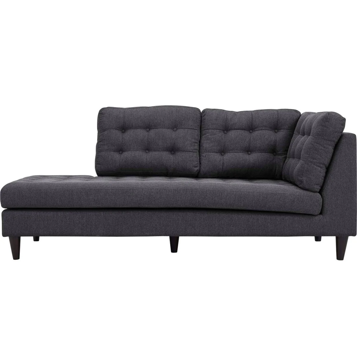 Upholstered Fabric Left-Facing Bumper Chaise 84 Inch - Image 9