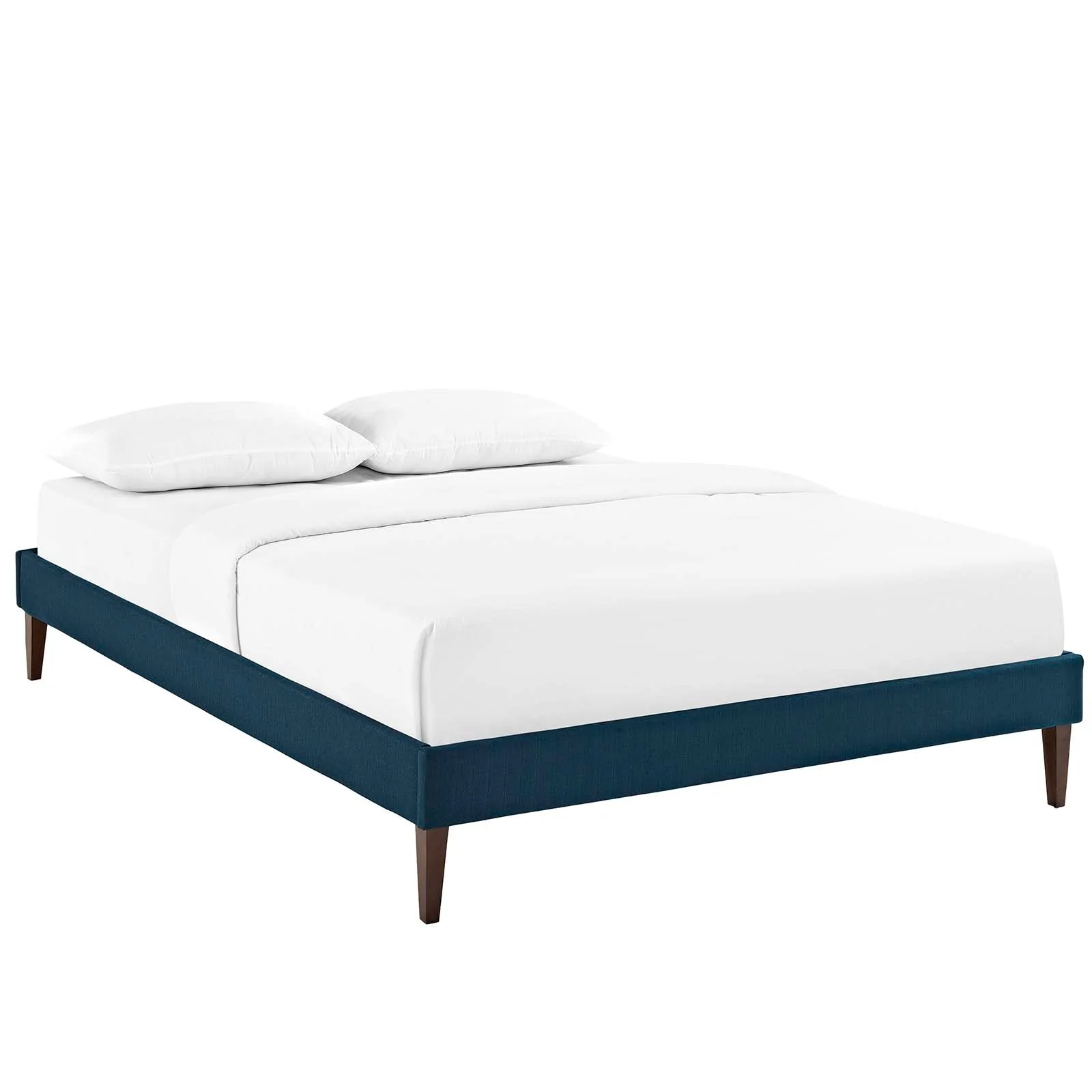 Upholstered Fabric Platform Bed with Squared Tapered Legs - Image 21