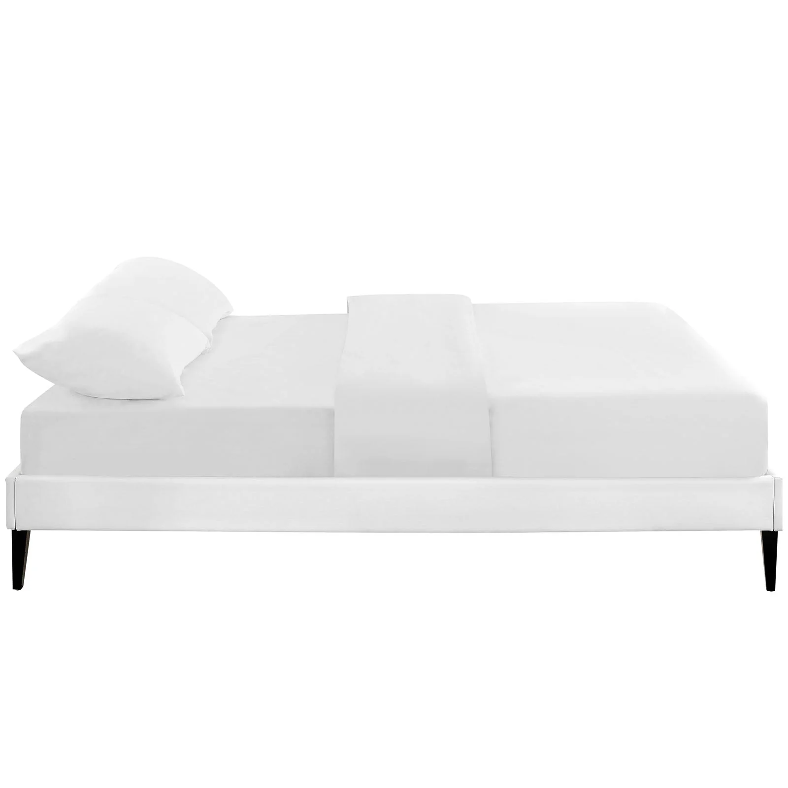 Upholstered Fabric Platform Bed with Squared Tapered Legs - Image 27