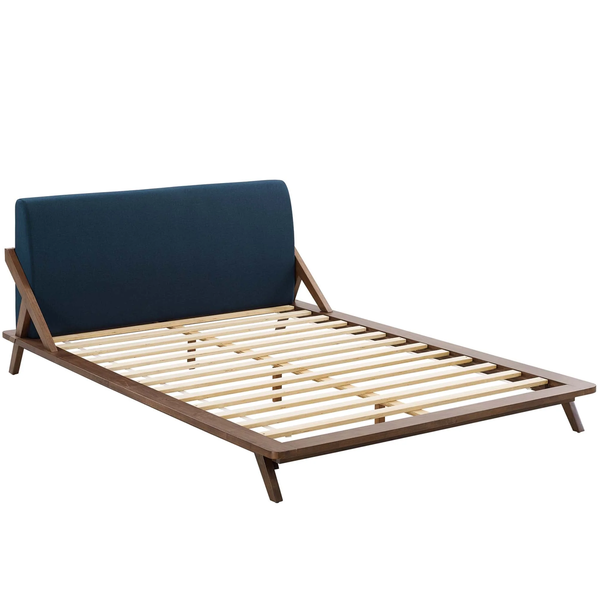 Upholstered Fabric Platform Sled Bed - Image 9