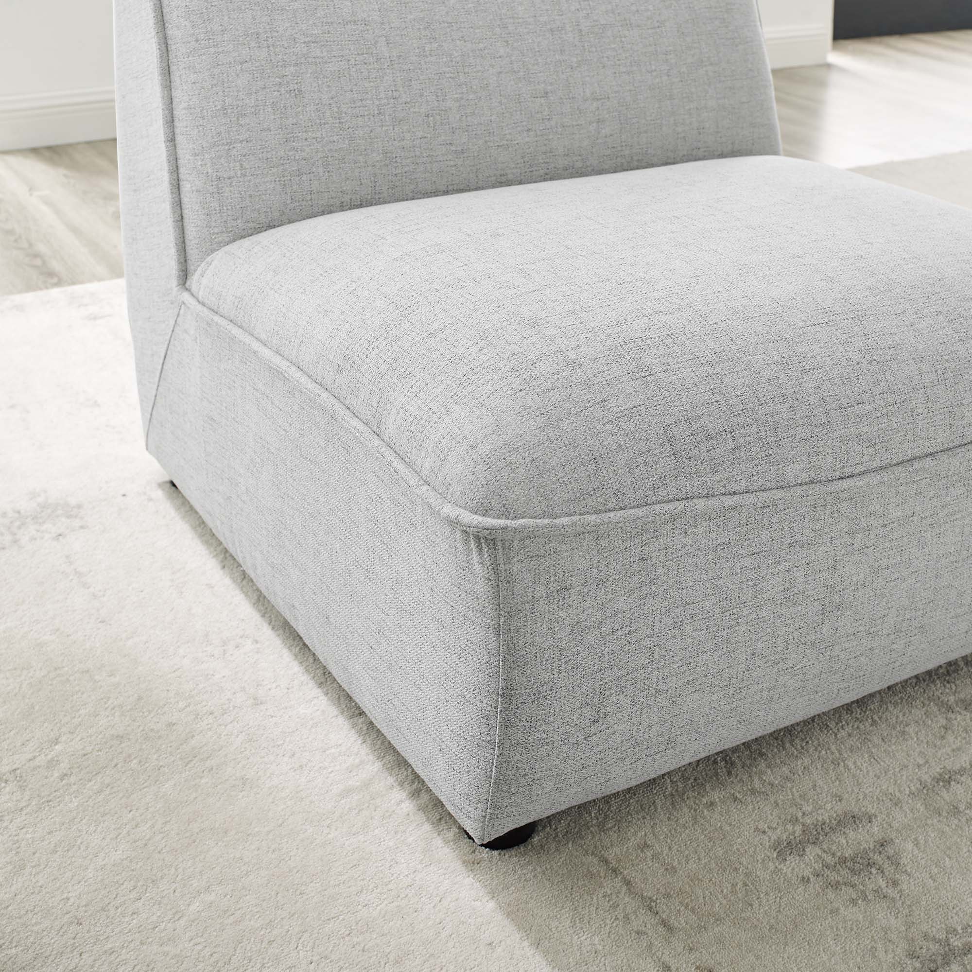 Upholstered Fabric Sectional Sofa Armless Chair - 33 Inch - Image 8