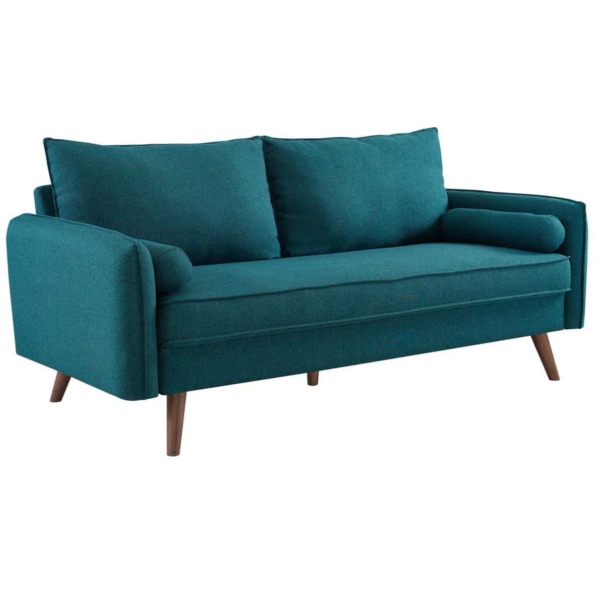 Upholstered Fabric Sofa with Bolster Pillows - Image 12