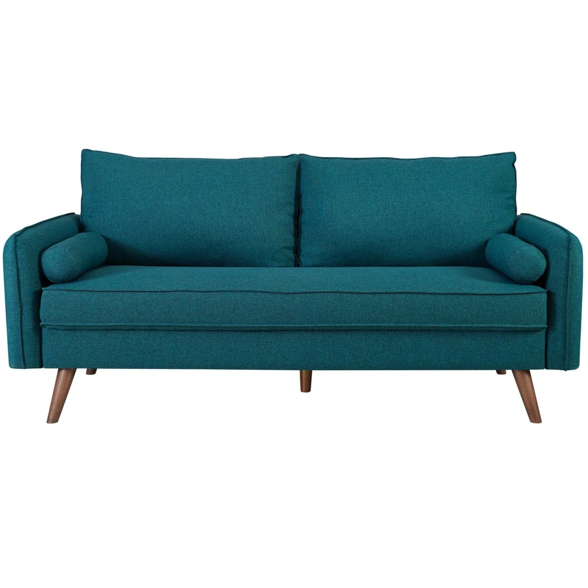 Upholstered Fabric Sofa with Bolster Pillows - Image 15