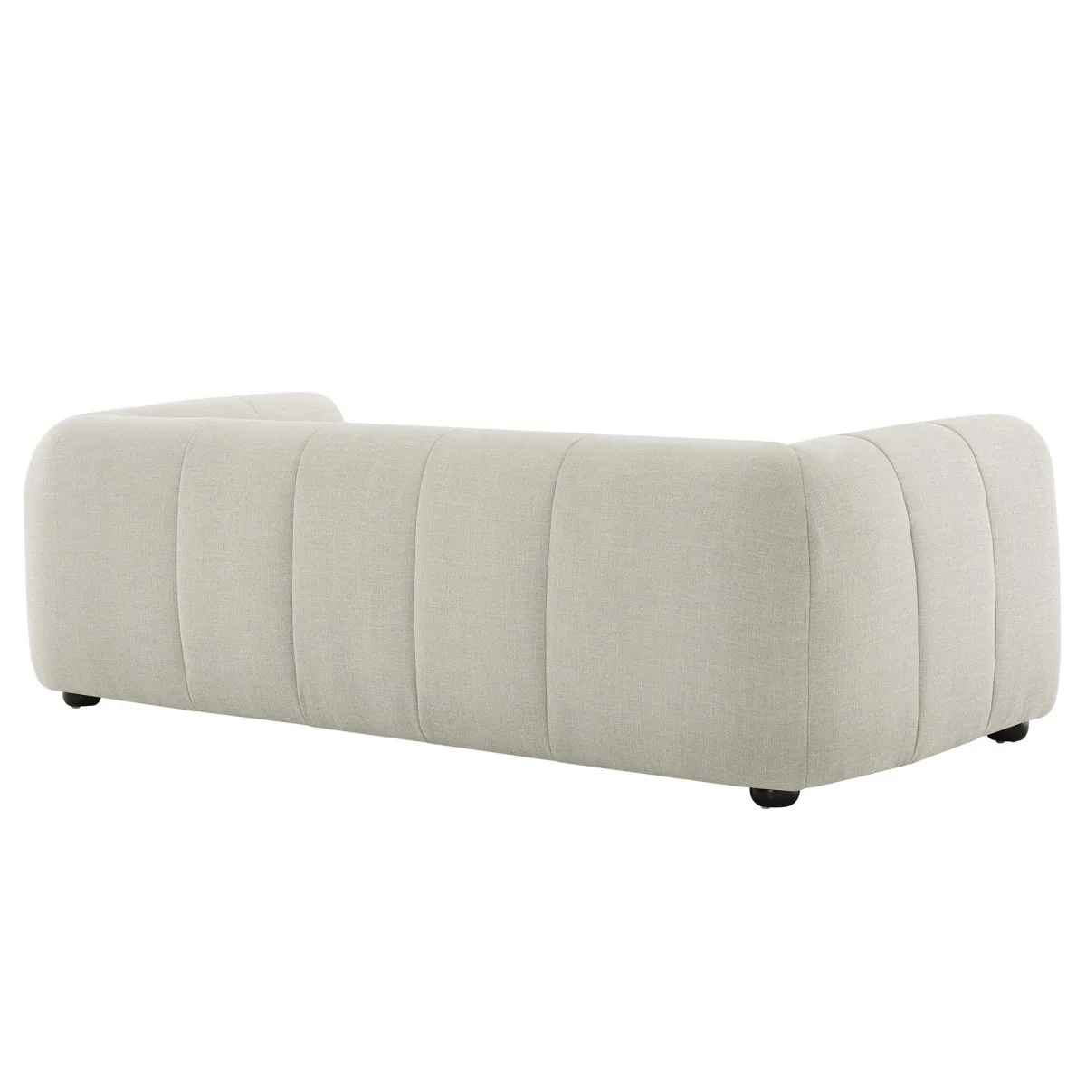 Upholstered Fabric Sofa with Grid Stitching and Deep Seating - Image 11