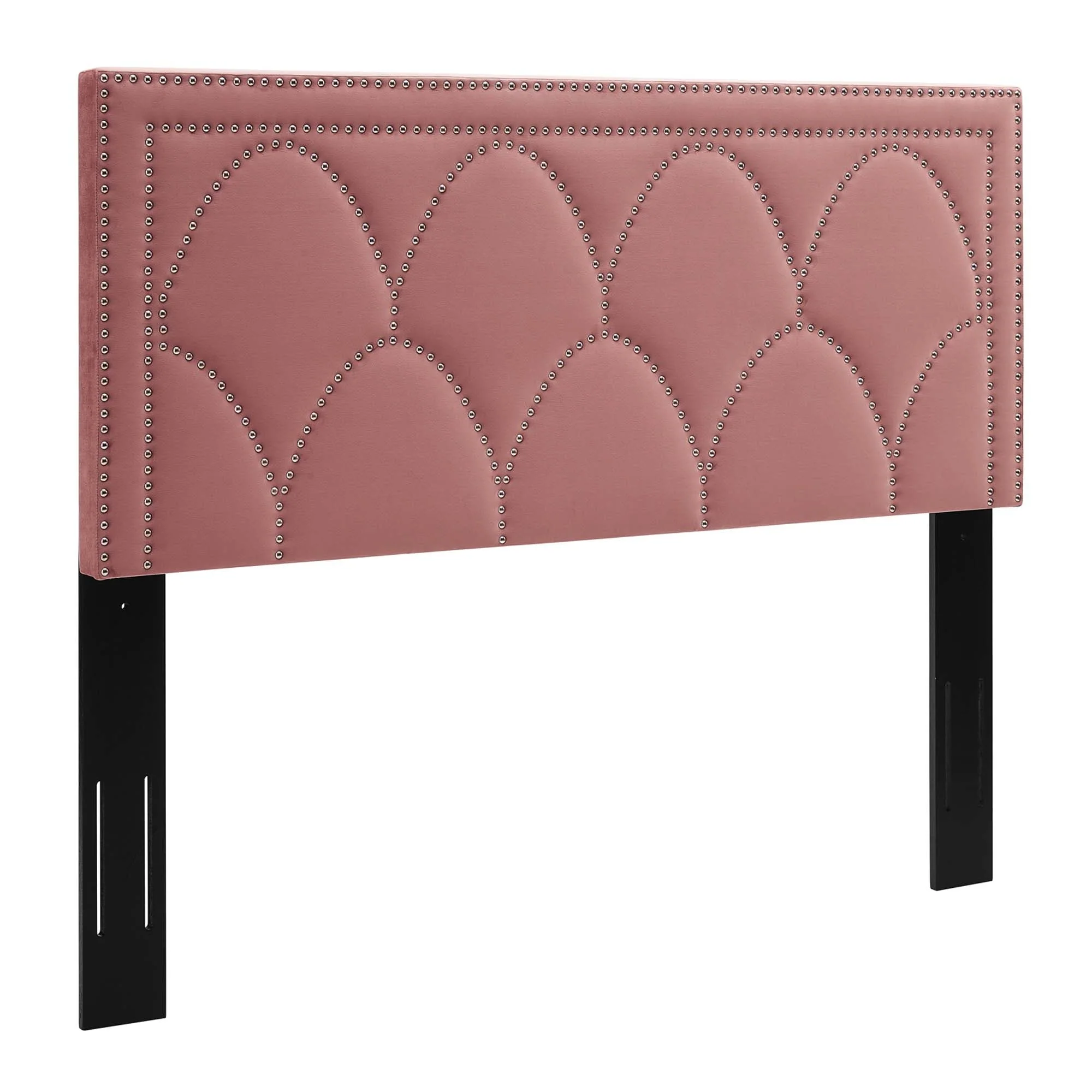 Upholstered Headboard with Nailhead Scale Detailing - Image 13