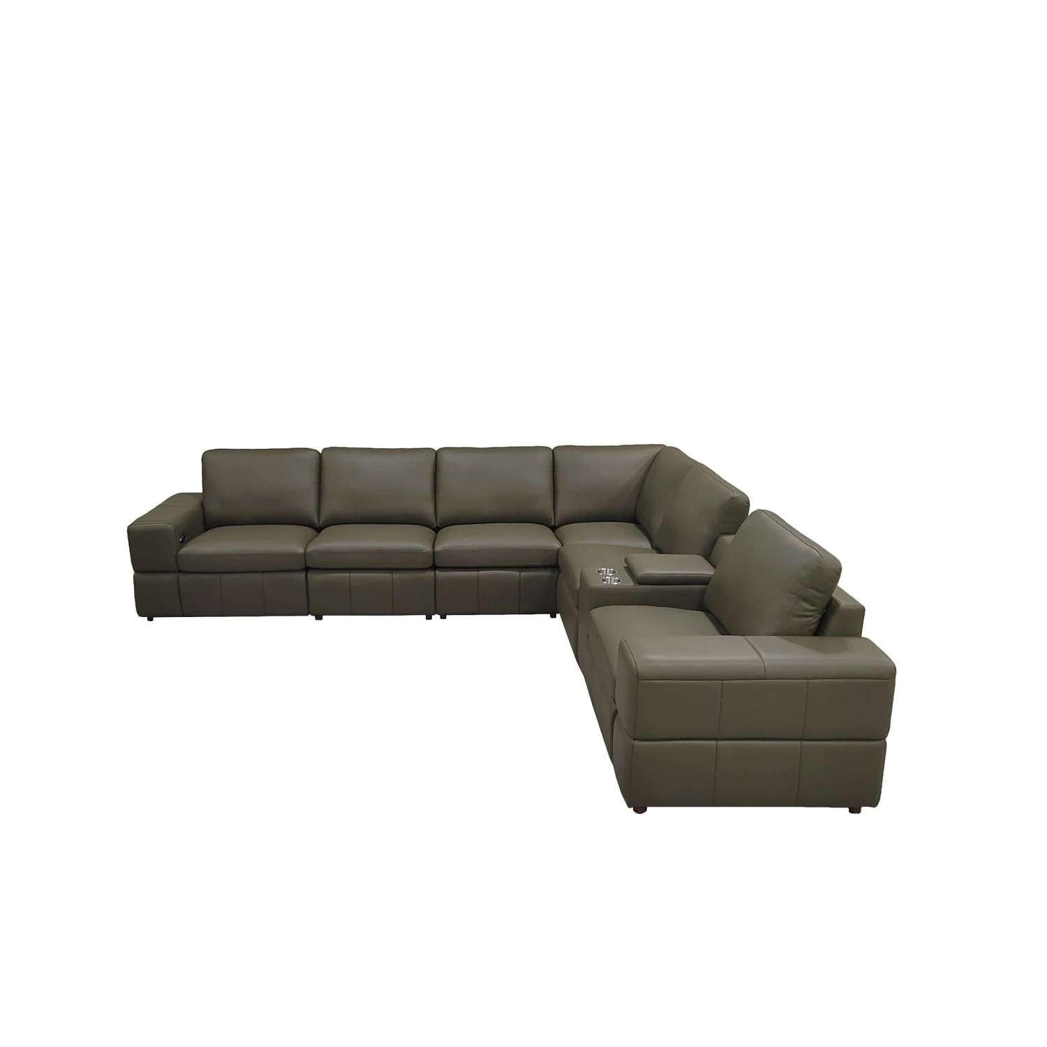 Upholstered Large Arms Sectional With Recliner Seats - Image 24