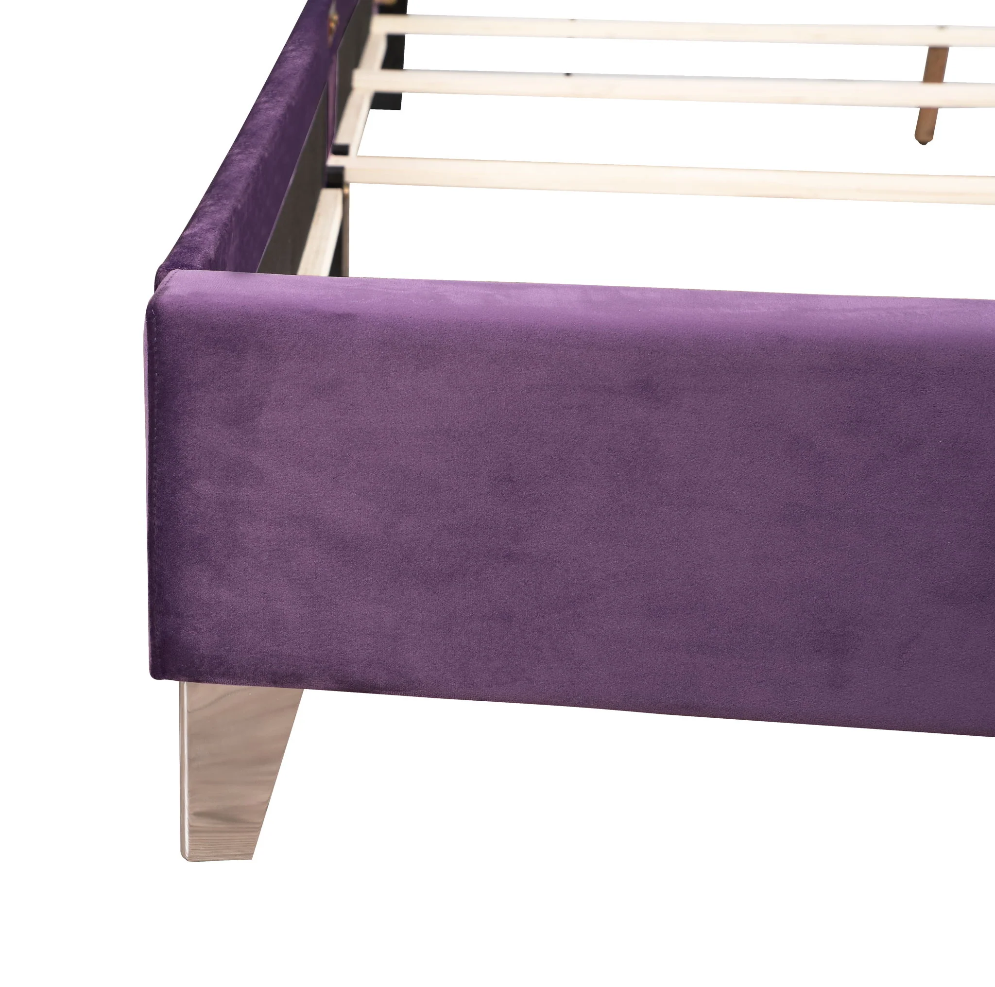 Upholstered Nailhead Trim Chic Bed - Image 10