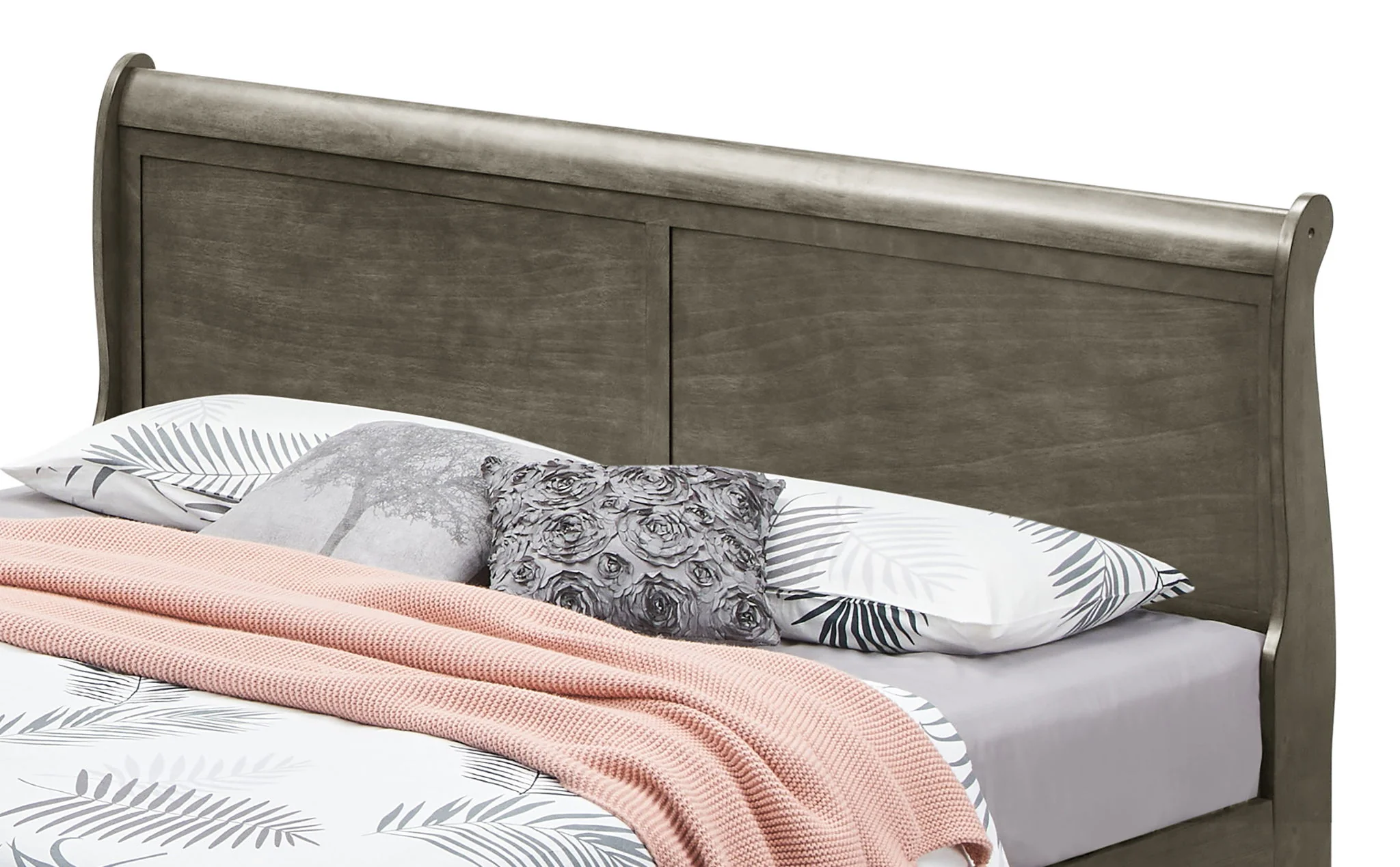 Upholstered Panel Sleigh Bed Design - Image 46