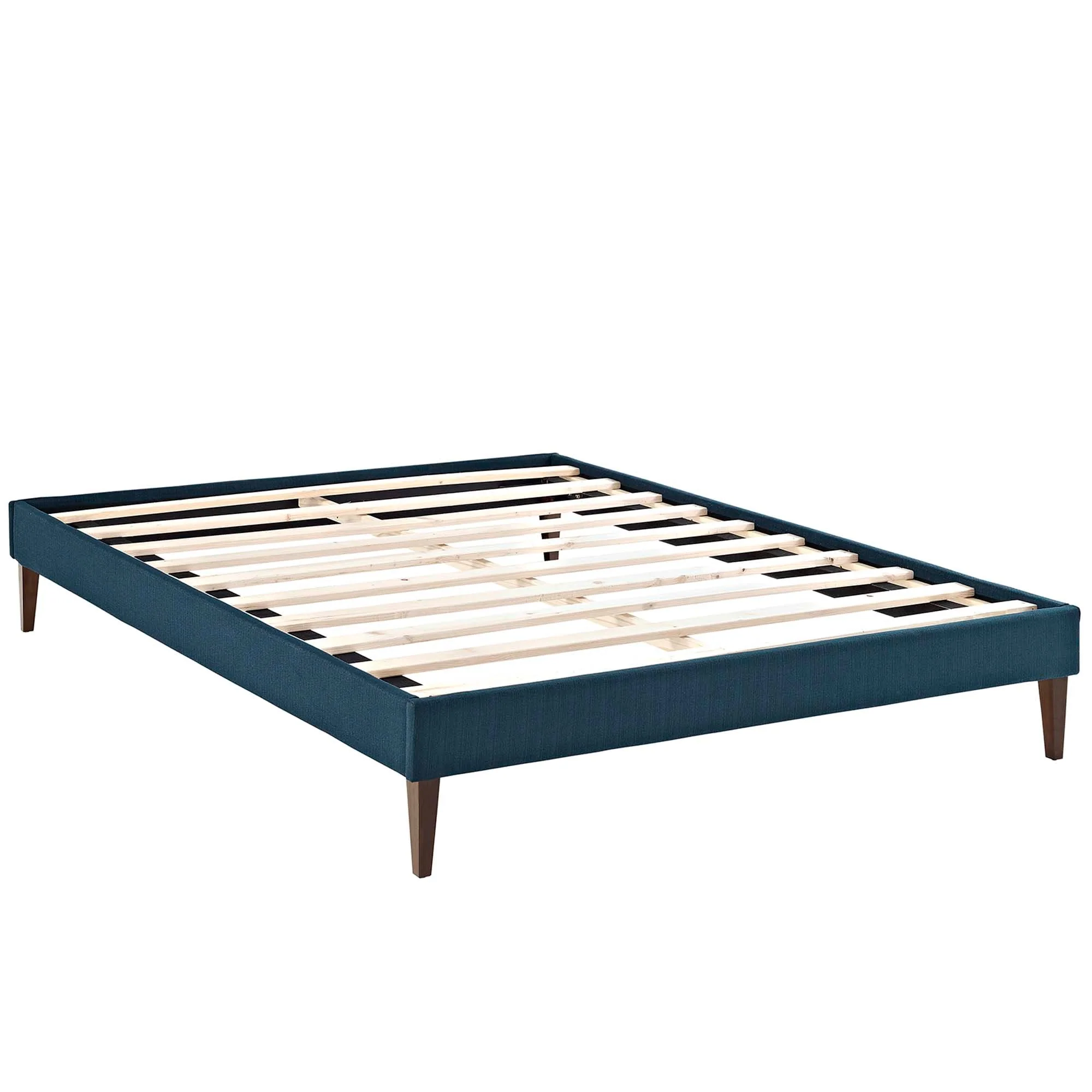 Upholstered Platform Bed Frame with Squared Tapered Legs - Image 14