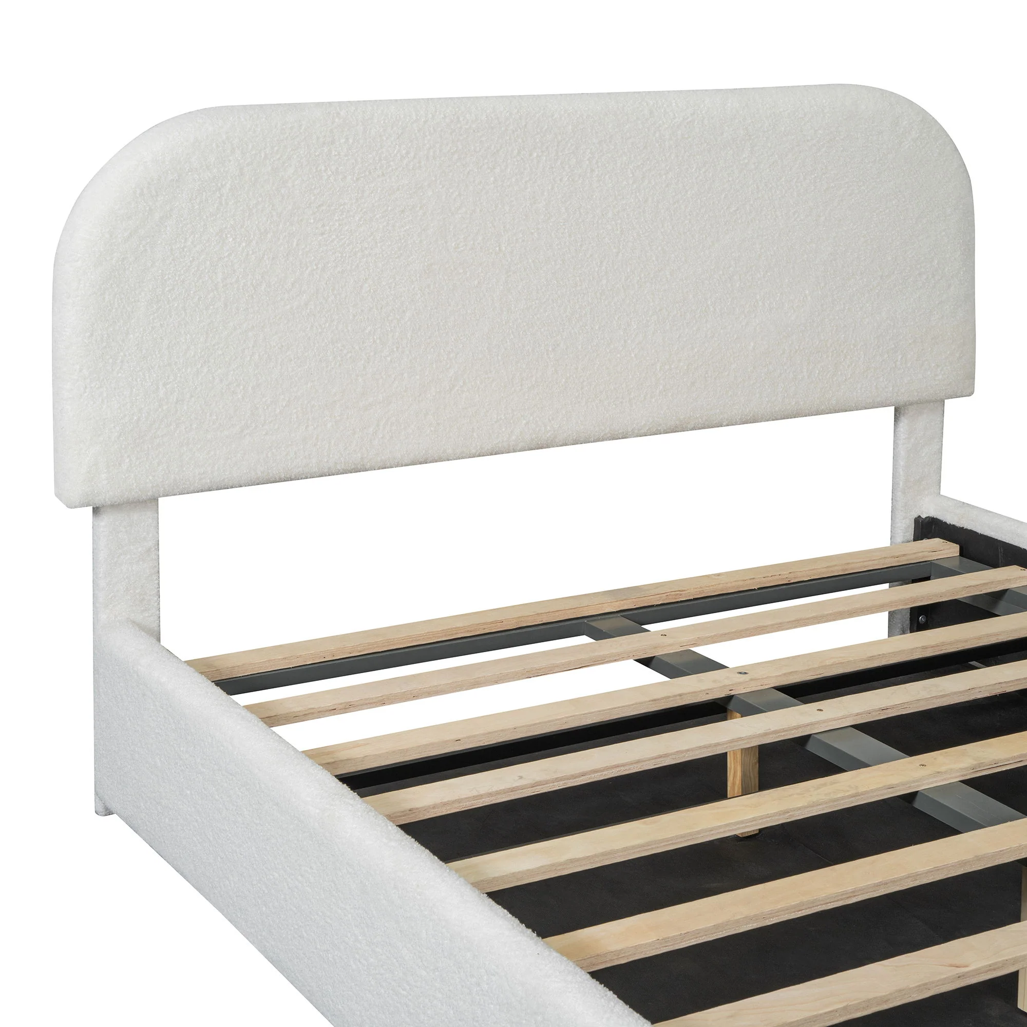 Upholstered Platform Bed With Hydraulic Storage System - Image 20