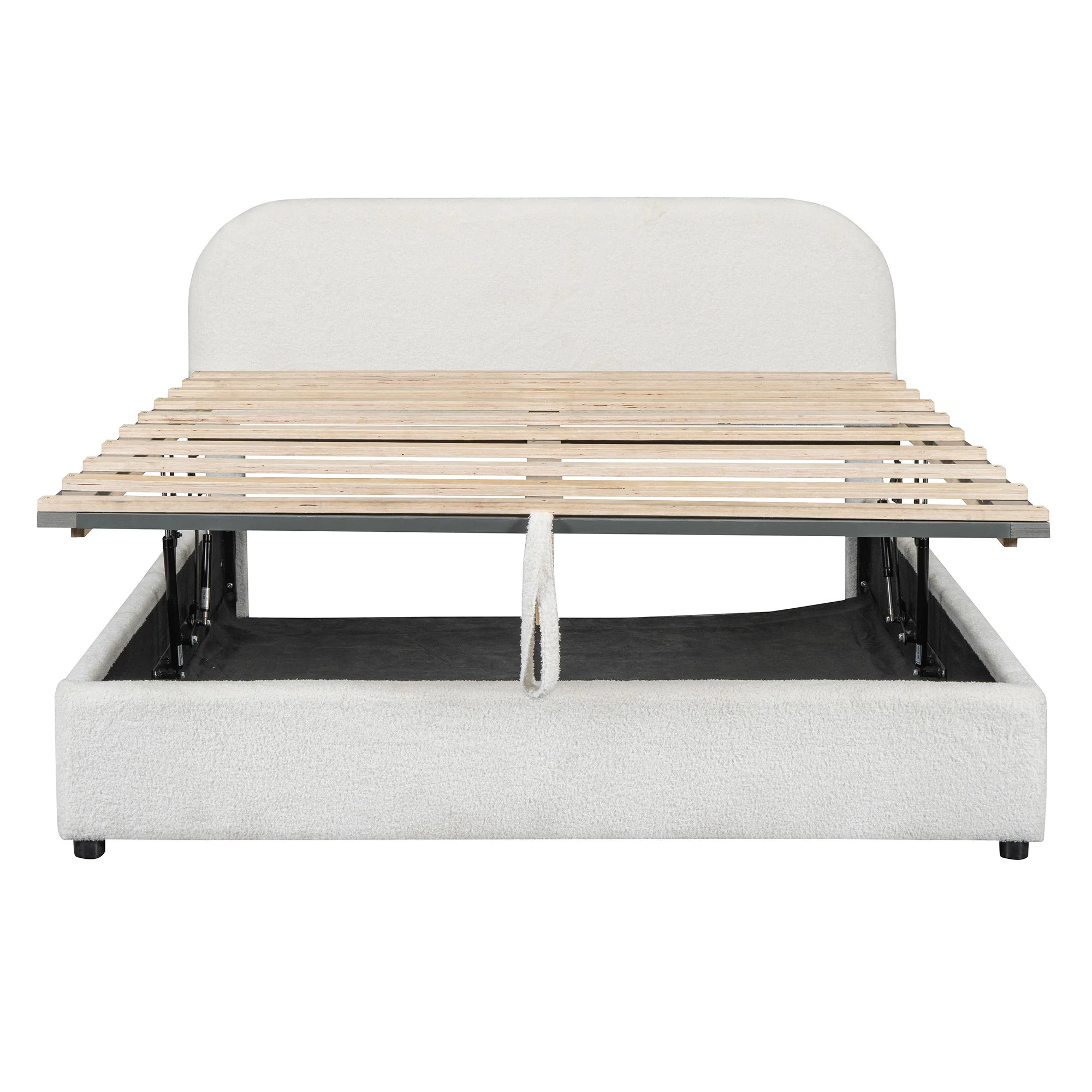 Upholstered Platform Bed With Hydraulic Storage System - Image 21