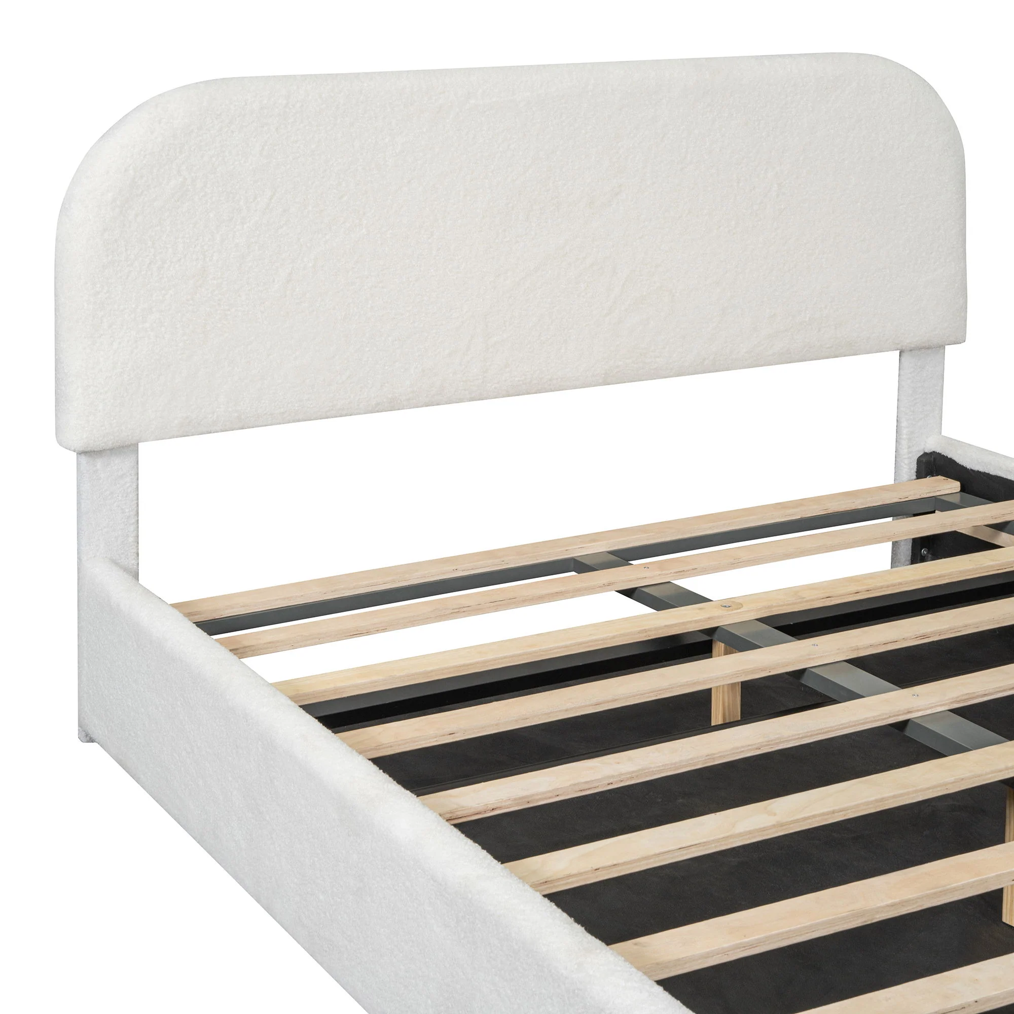 Upholstered Platform Bed With Hydraulic Storage System - Image 35