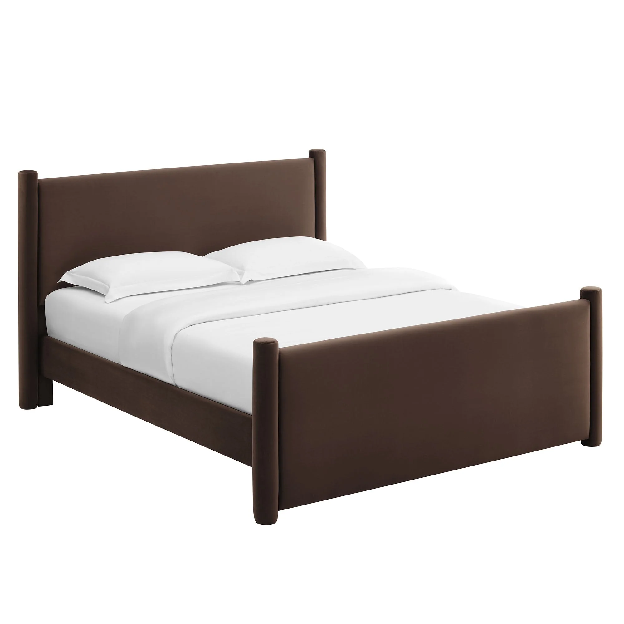 Upholstered Platform Bed with Padded Headboard and Footboard - Image 26
