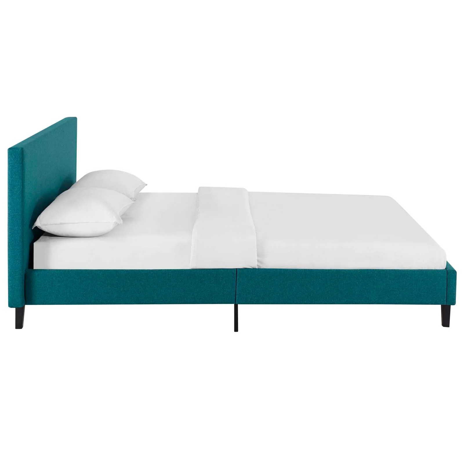 Upholstered Platform Bed with Slatted Support System - Image 27