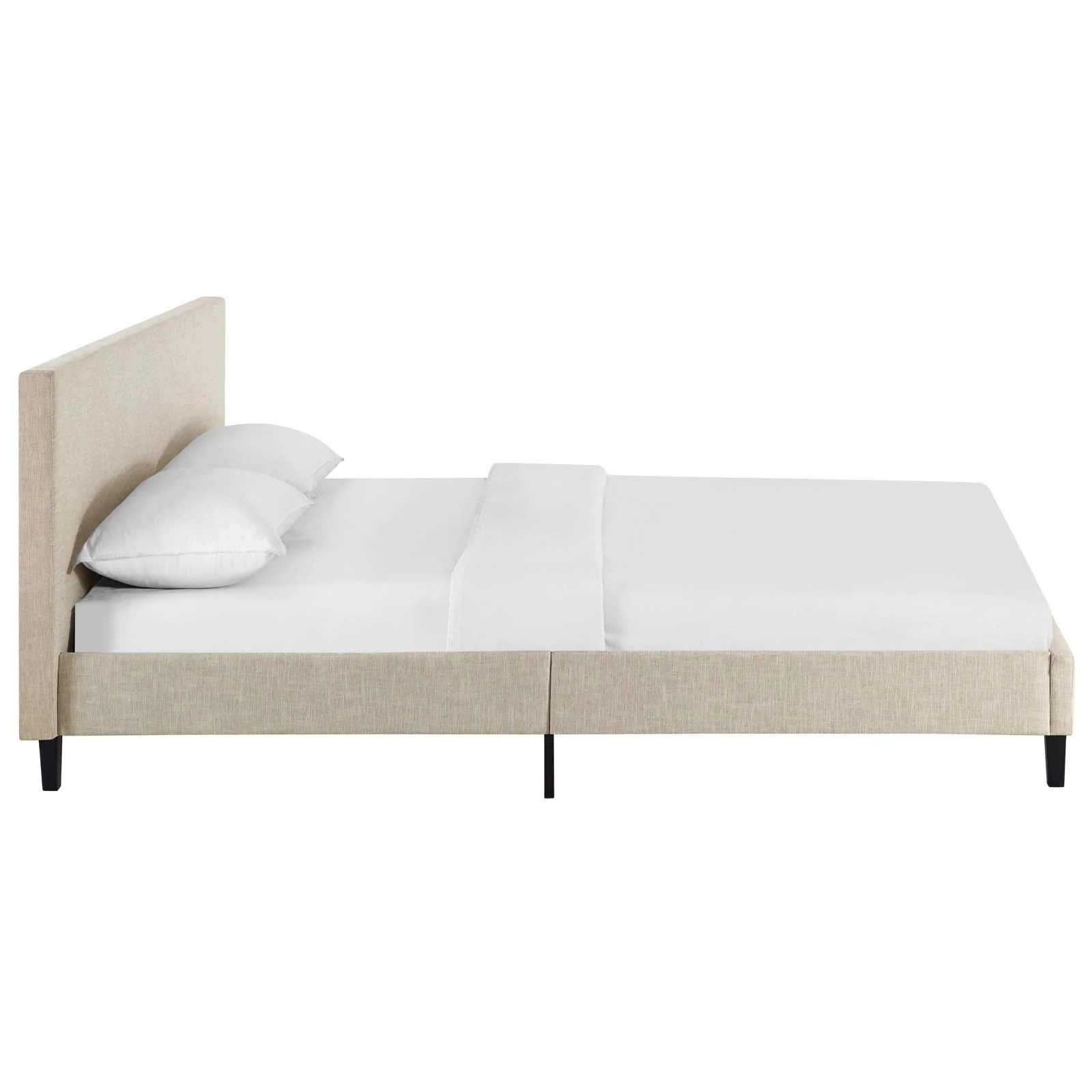 Upholstered Platform Bed with Slatted Support System - Image 36