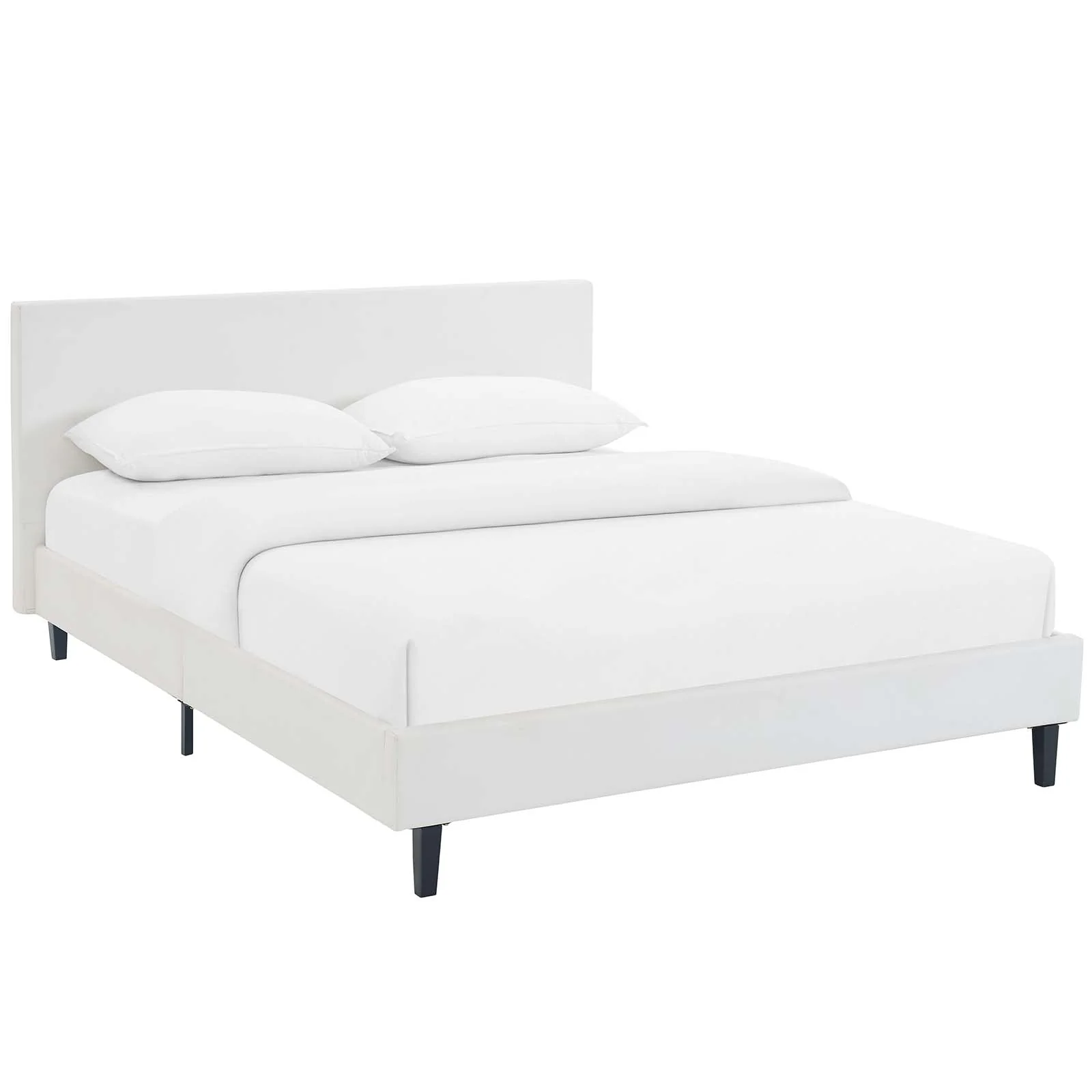Upholstered Platform Bed with Slatted Support System - Image 59