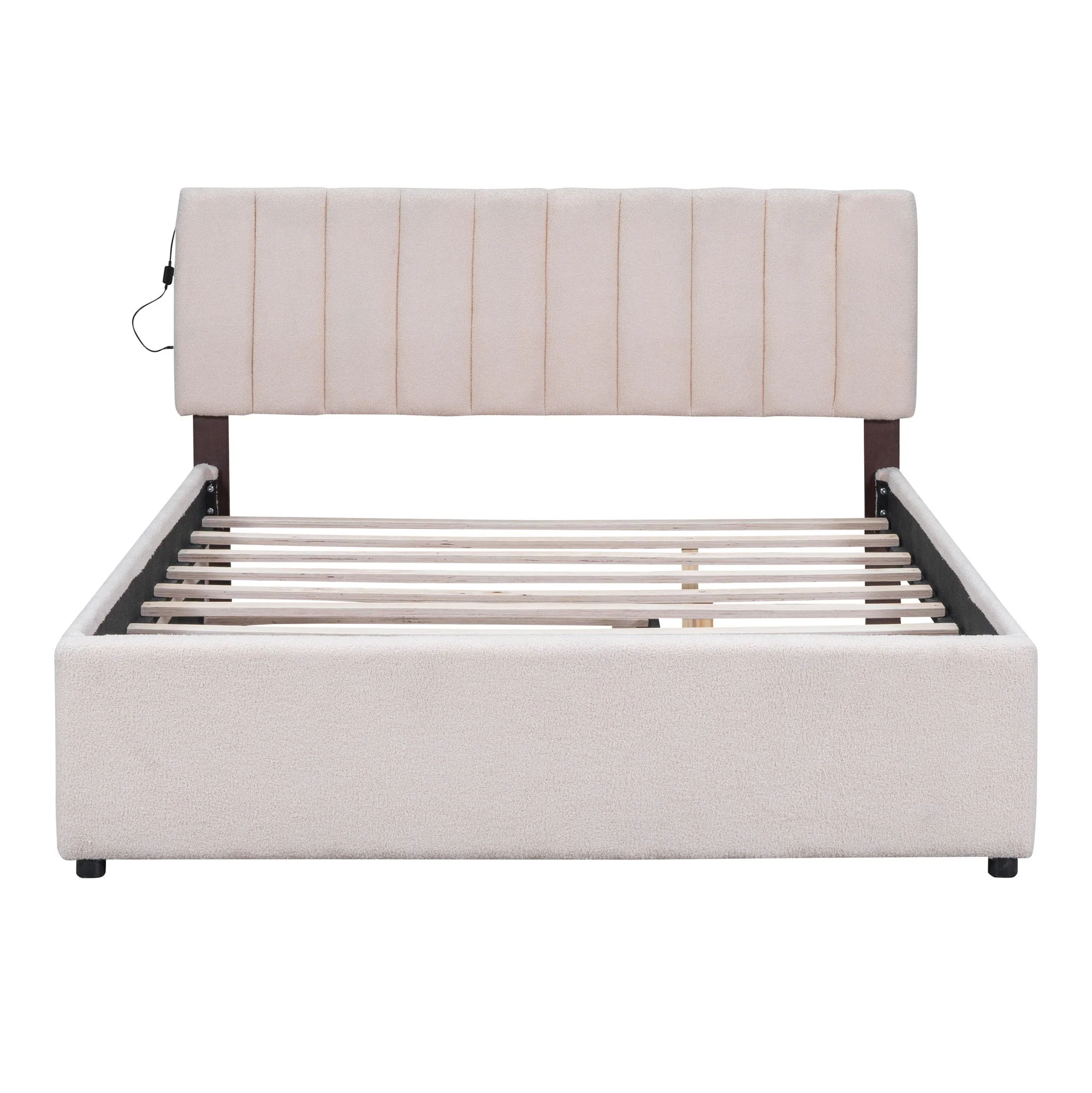 Upholstered Platform Bed With Trundle - Image 14