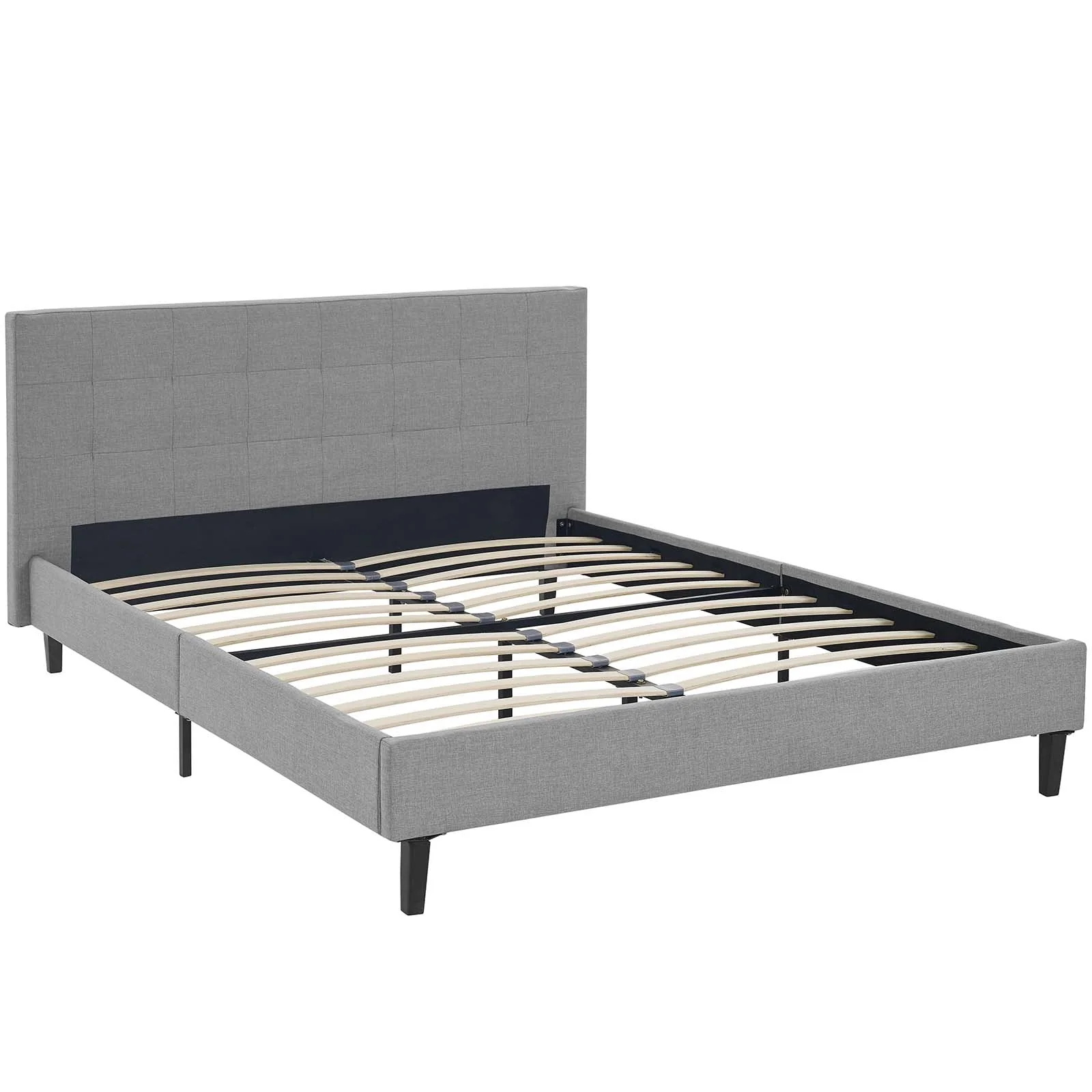 Upholstered Platform Bed with Tufted Headboard - Image 47