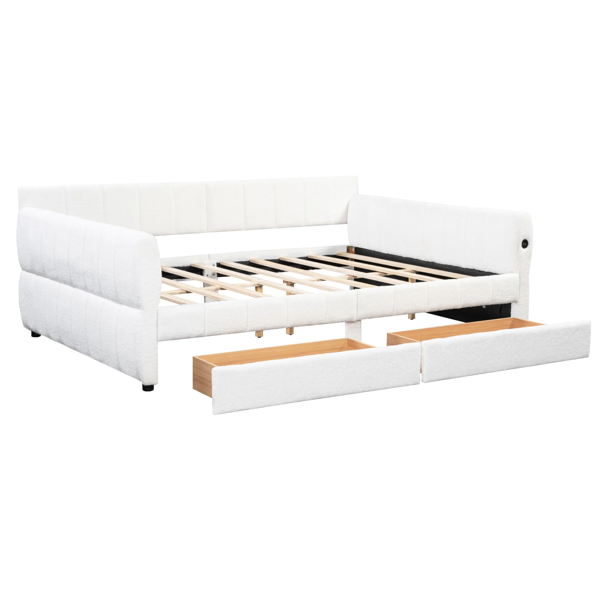 Upholstered Platform Bed With USB Charging - Image 3