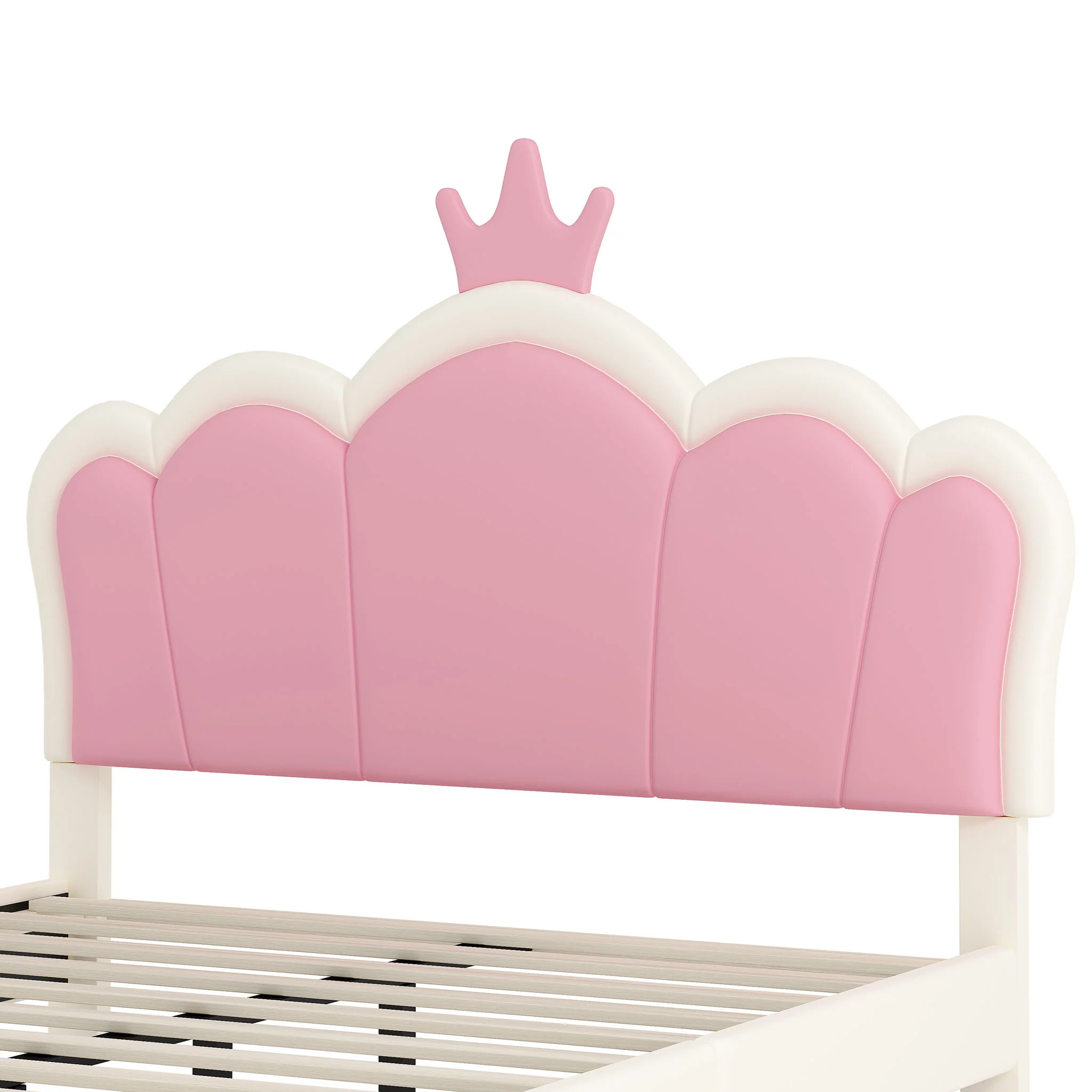 Upholstered Princess Platform Bed With Crown Headboard - Image 24