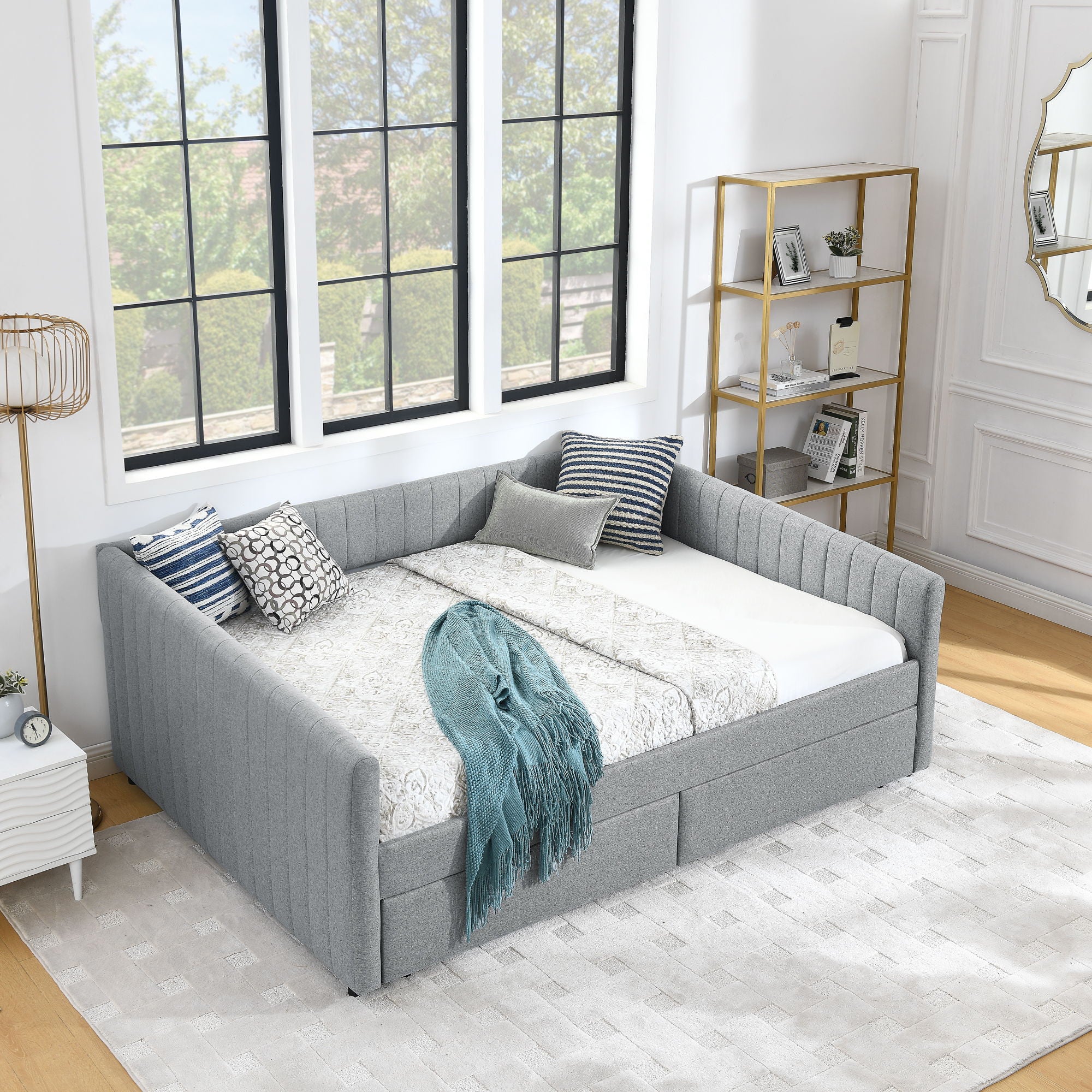 Upholstered Queen Daybed With 2 Drawers - Image 11
