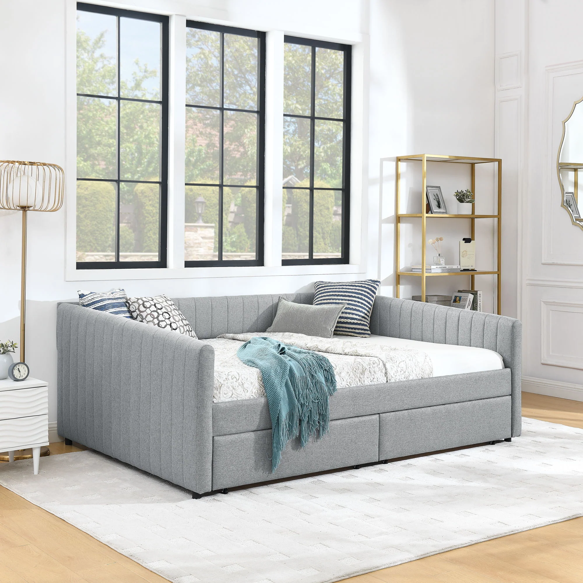 Upholstered Queen Daybed With 2 Drawers - Image 15