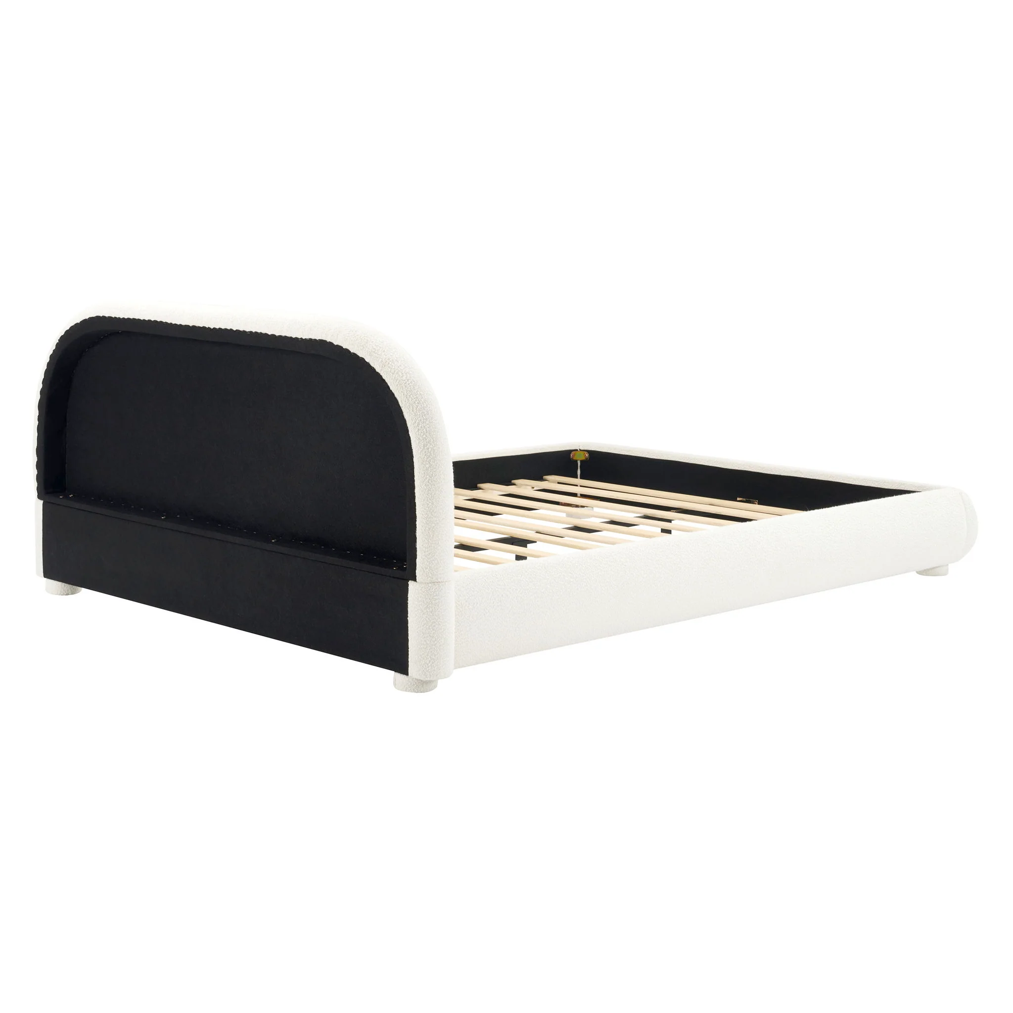Upholstered Simple Modern Bedroom Bed With Curved Headboard - Image 23