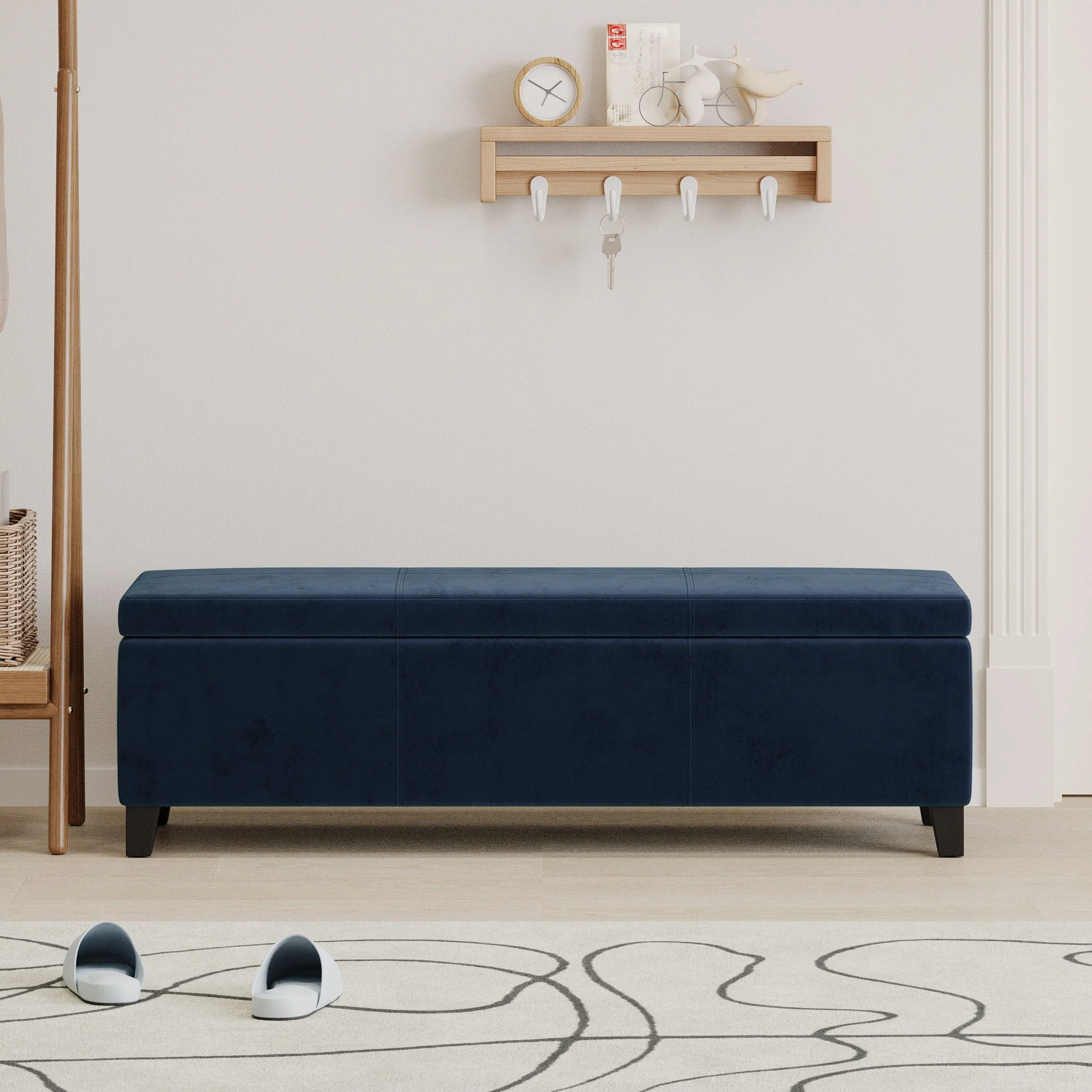 Upholstered Storage Ottoman Bench - Image 17