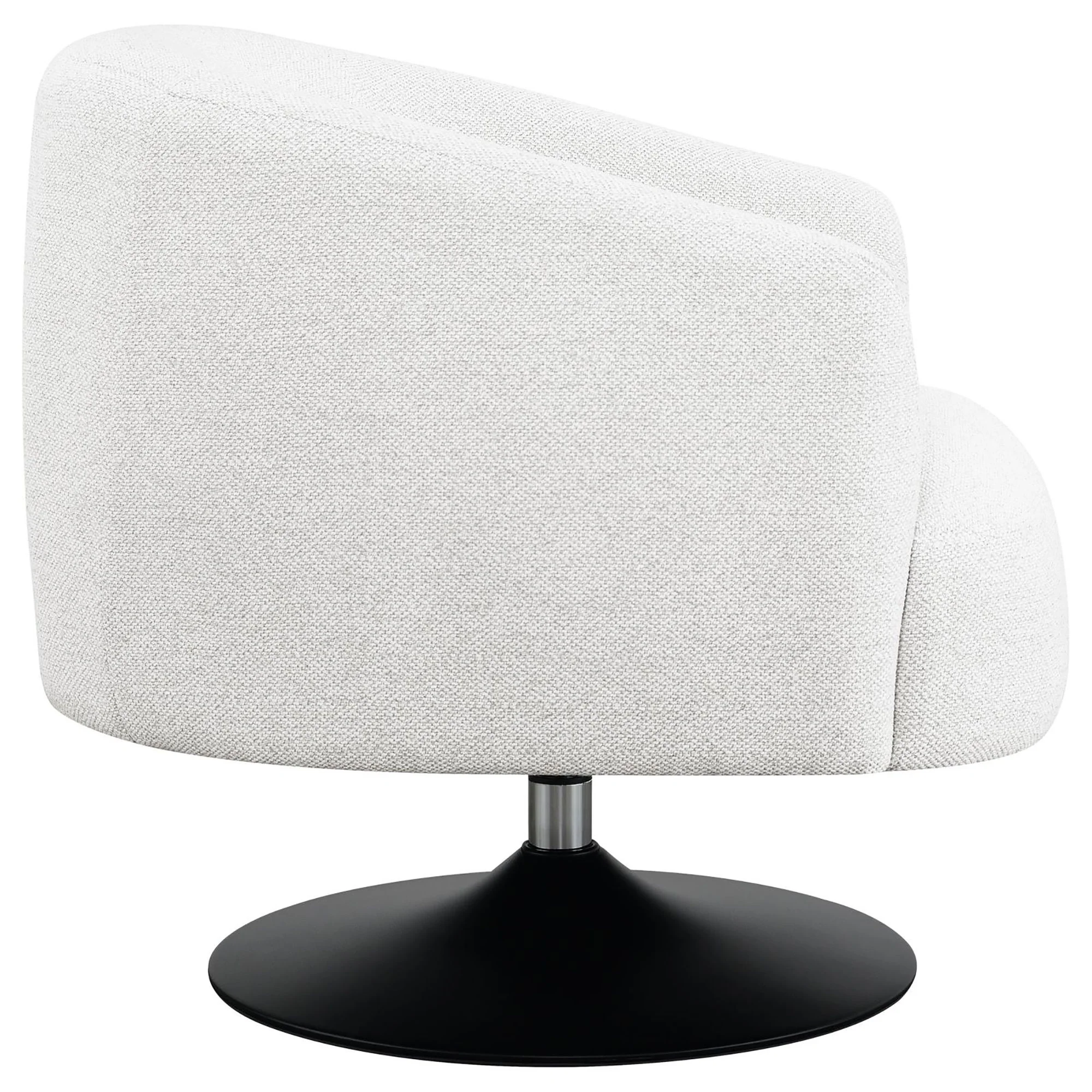 Upholstered Swivel Accent Chair, 360 Degree Rotation - Beige - Image 2