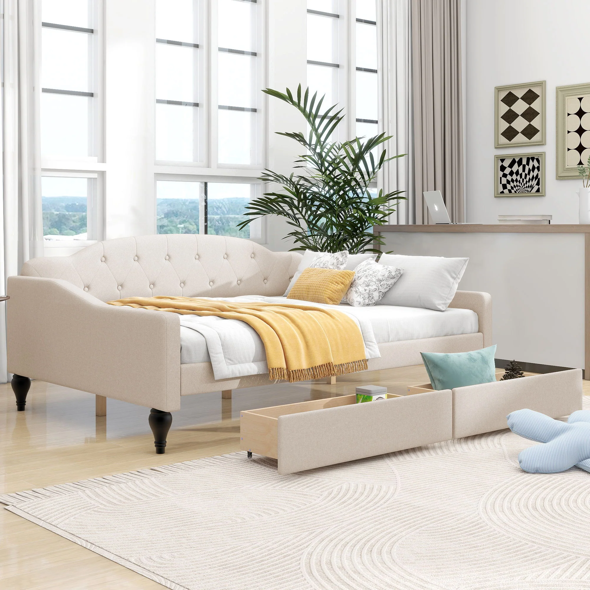 Upholstered Tufted Daybed - Image 7