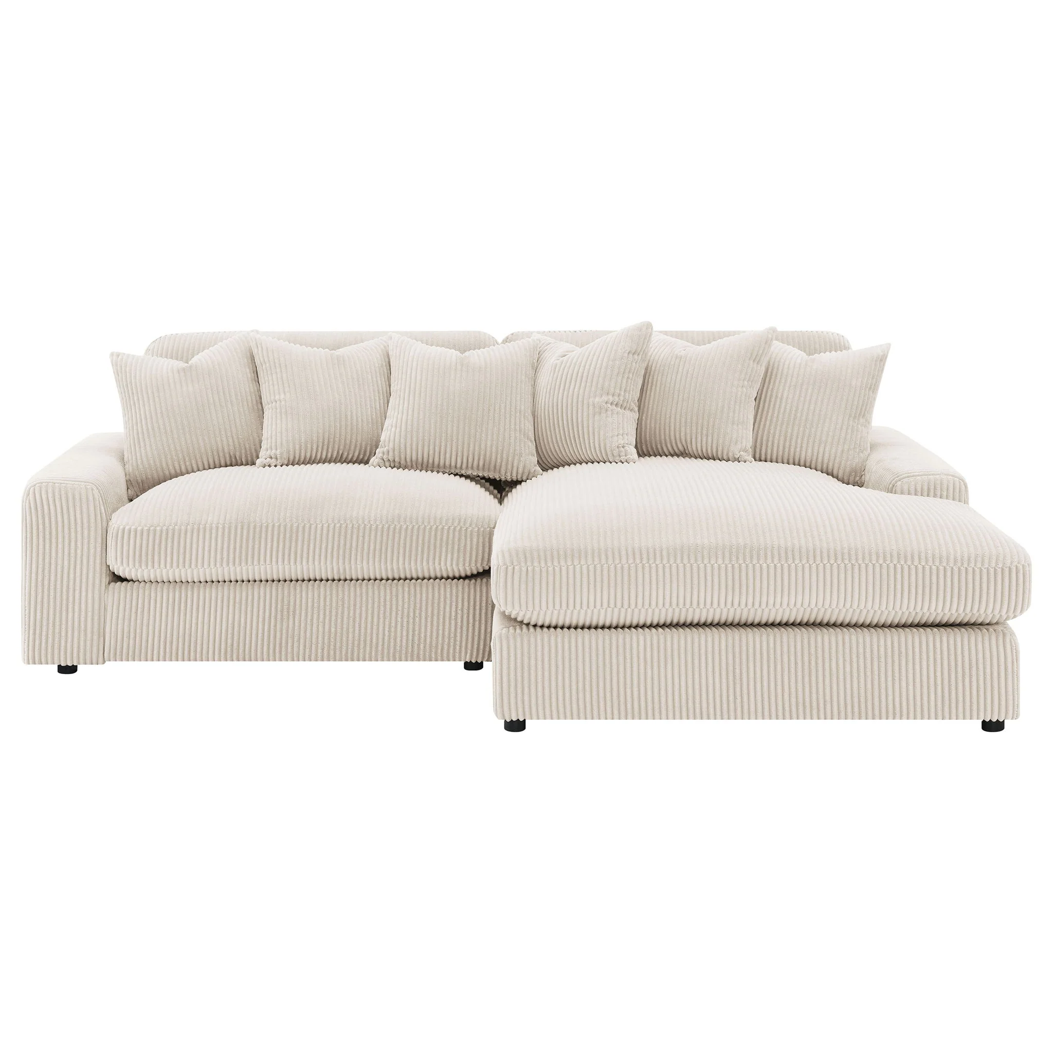 Upton - Reversible Sectional Sofa With Oversized Chaise - Sand - Image 5