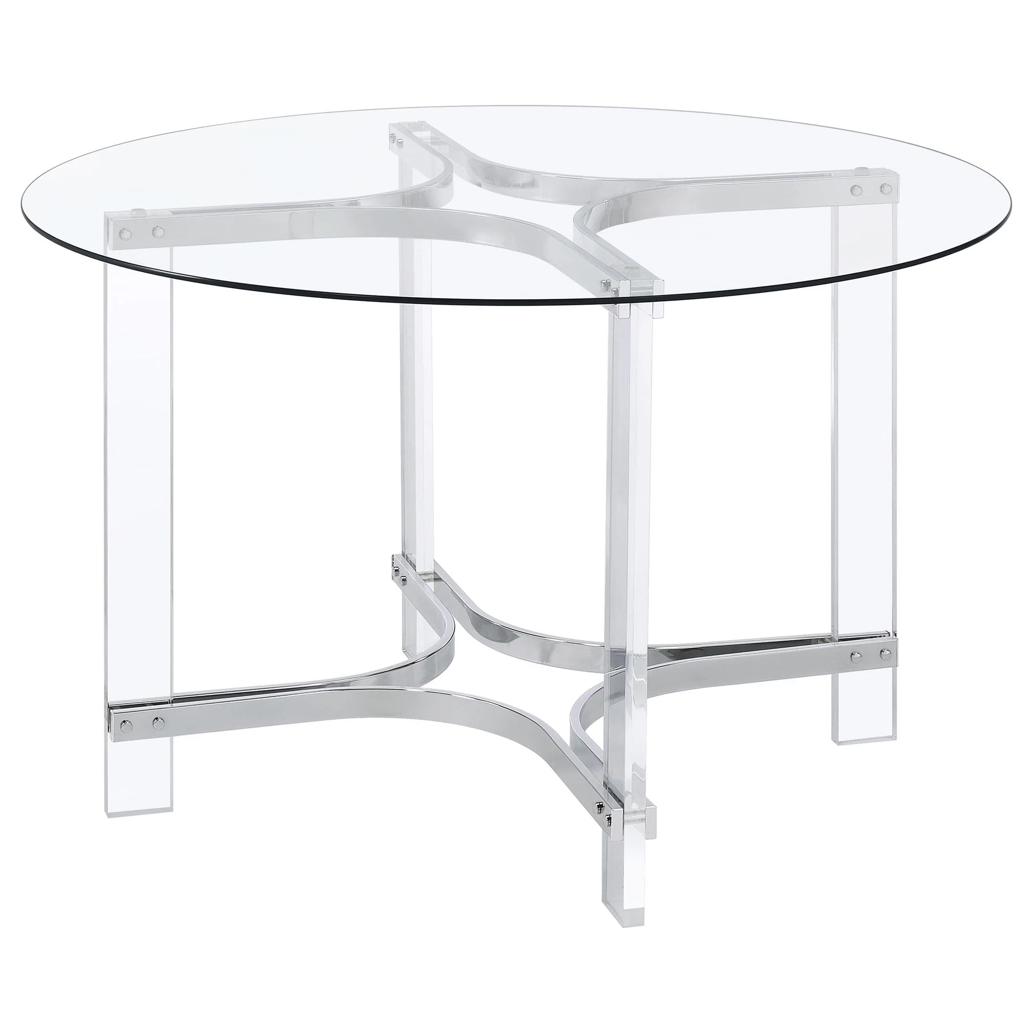 Uptown - 5 Piece Round Dining Set - Chrome - Image 5