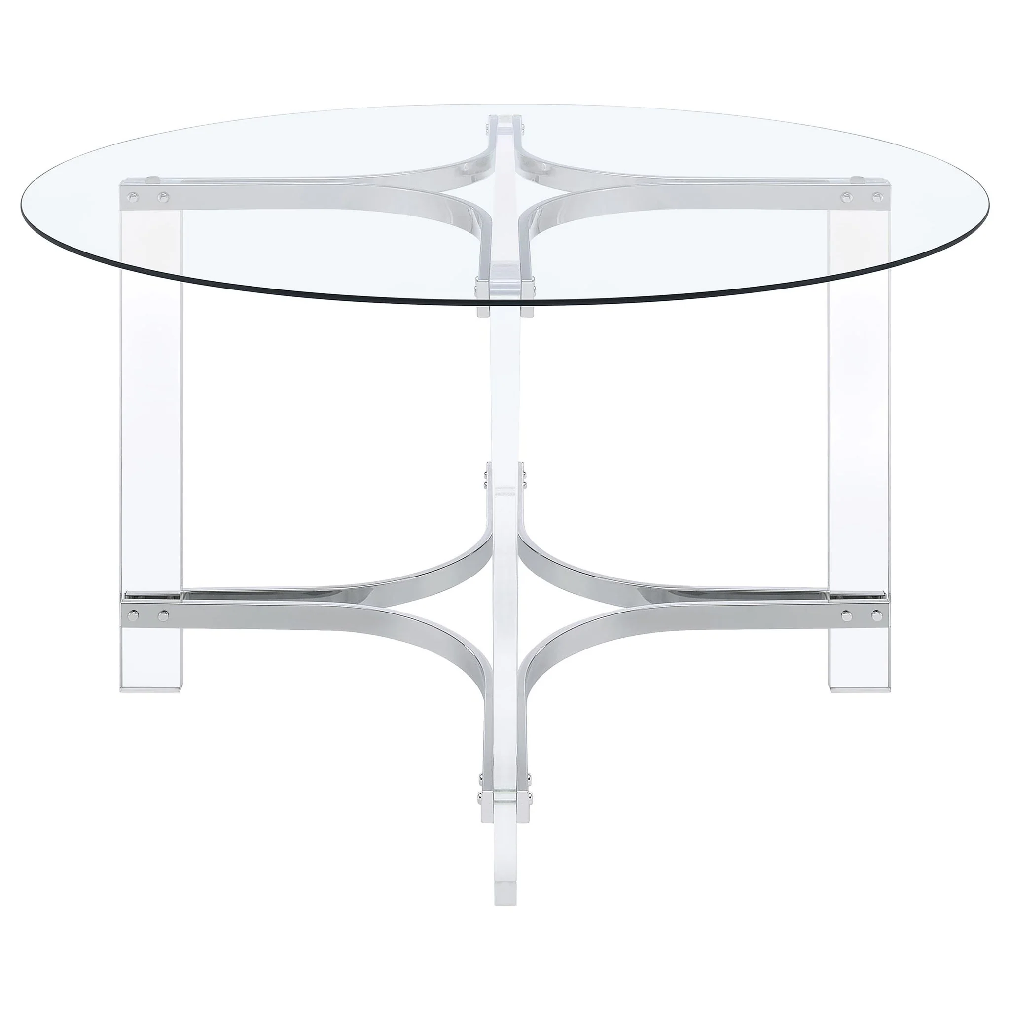 Uptown - 5 Piece Round Dining Set - Chrome - Image 8