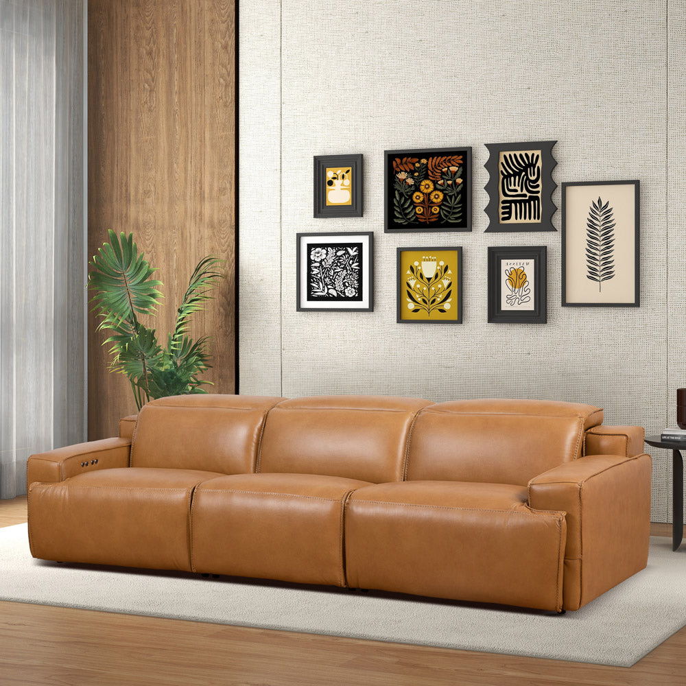 Urbana - Triple Power Recliner Sofa - Tan - Image 5