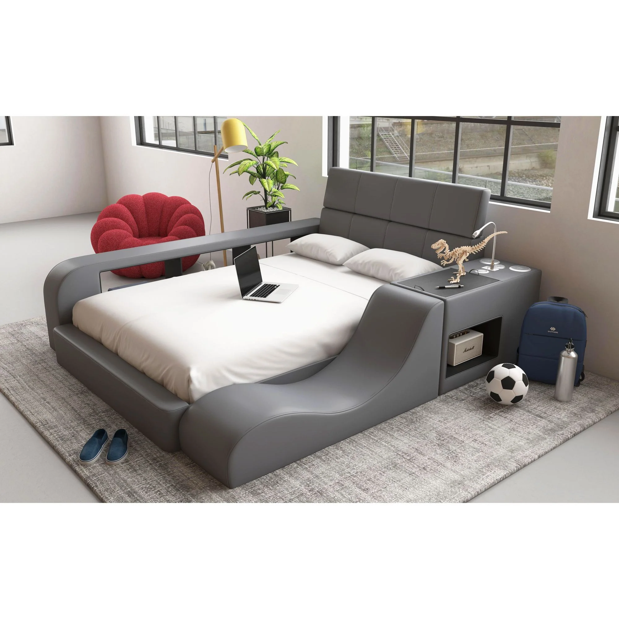 Valari - PU Transformer Bed With Electronic Features - Image 3