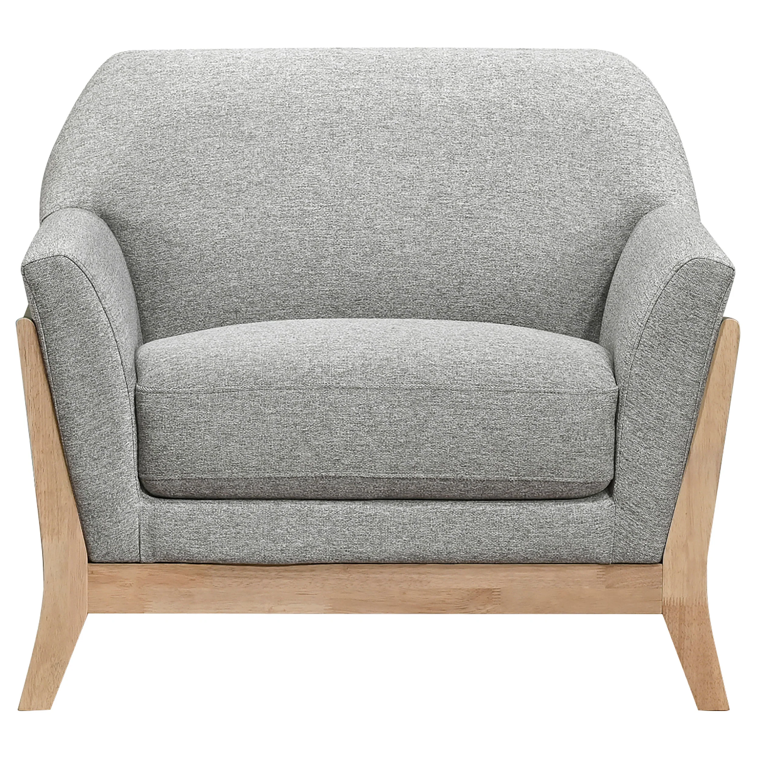 Vaughn Grey Fabric Upholstered Flared Arm Accent Chair - Image 5