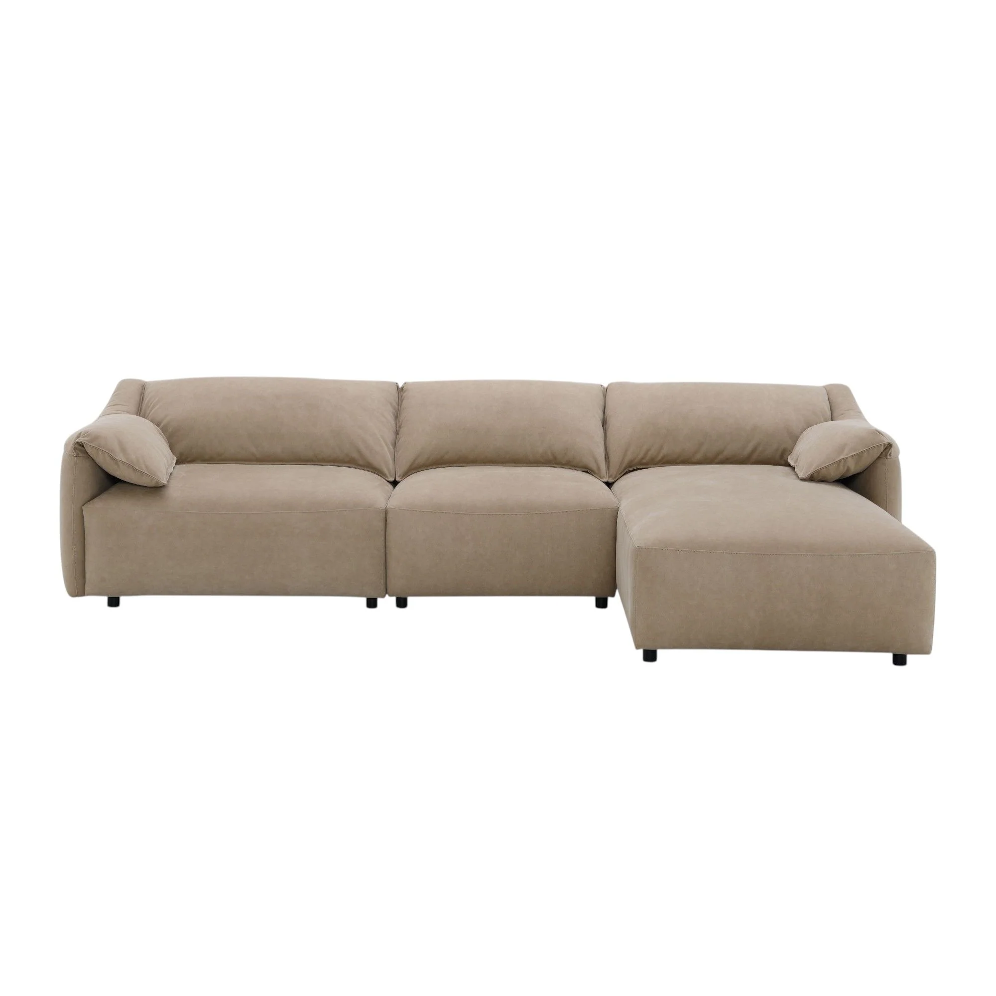 Veata - Sectional Sofa - Light Brown - Image 3