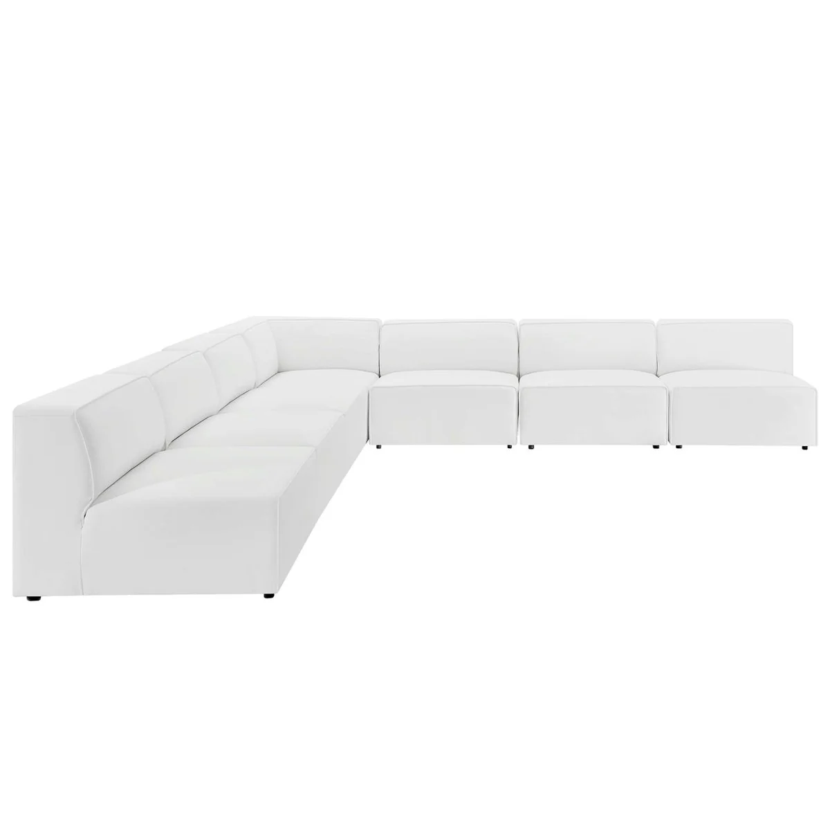 Vegan Leather 7-Piece Modular Sectional Sofa - Image 12