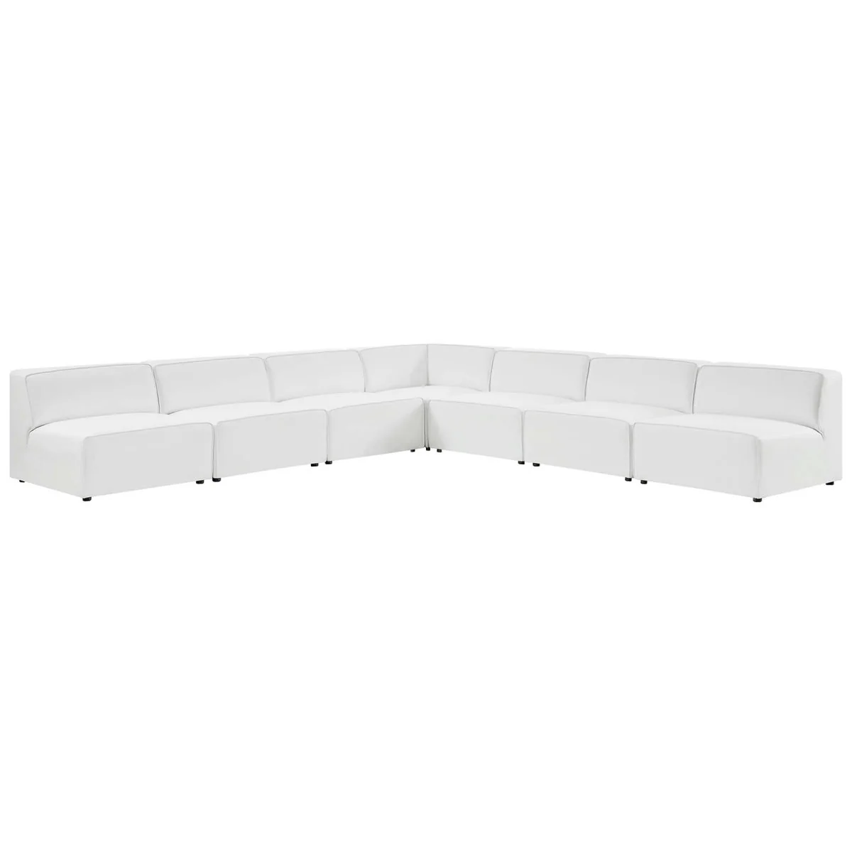 Vegan Leather 7-Piece Modular Sectional Sofa - Image 8