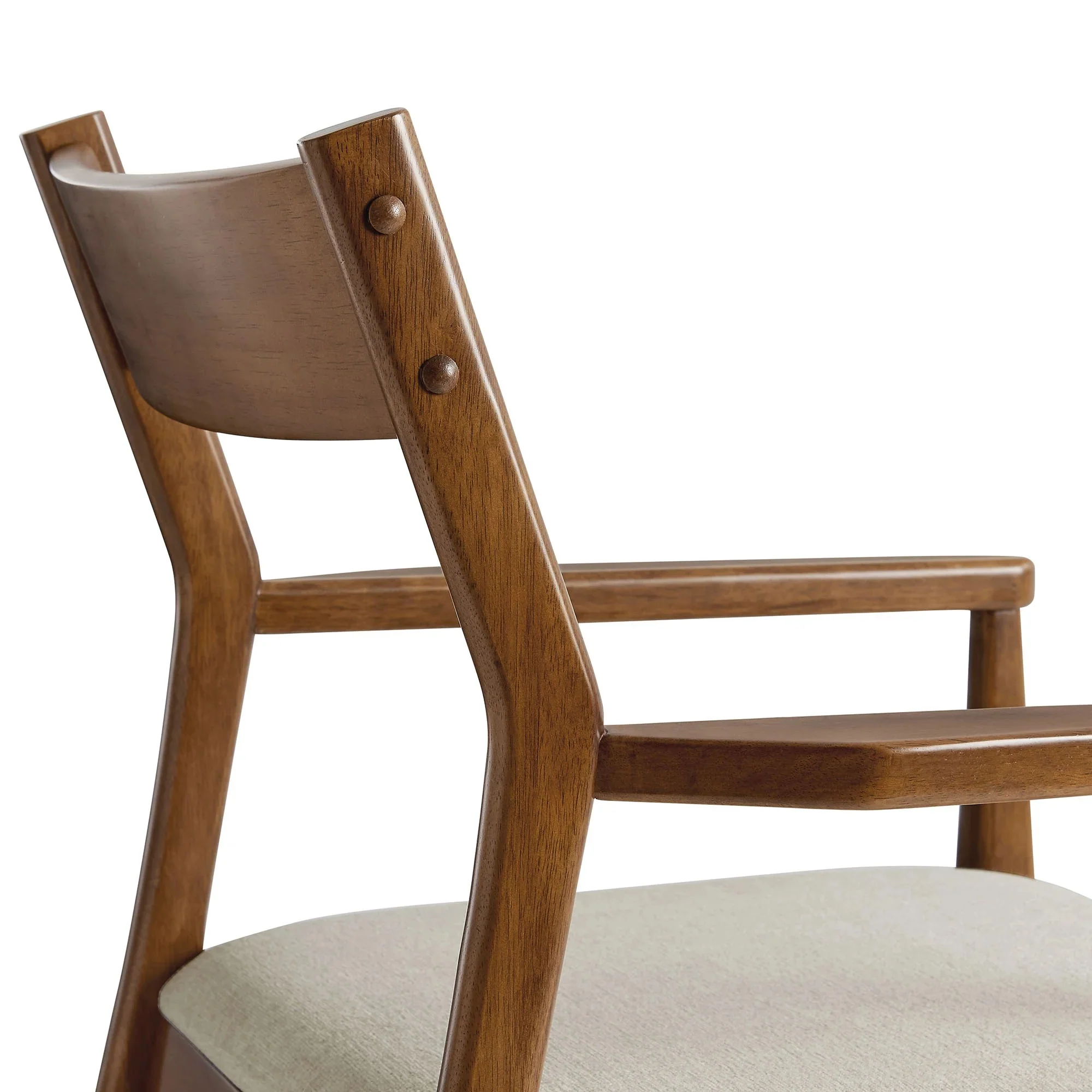Vegan Leather and Wood Dining Armchairs Set of 2 - Image 16