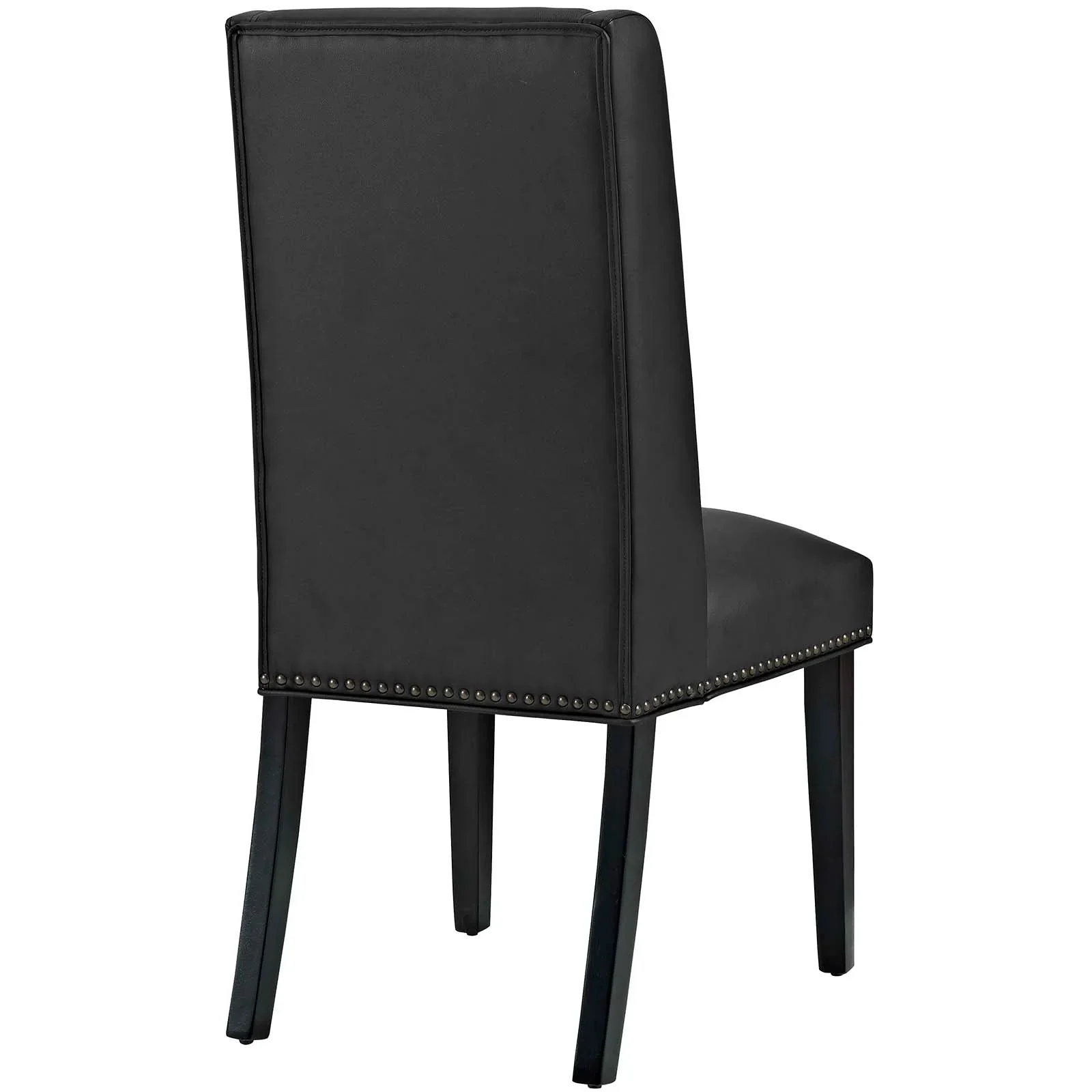 Vegan Leather Dining Side Chair with Nailhead Trim - Image 4