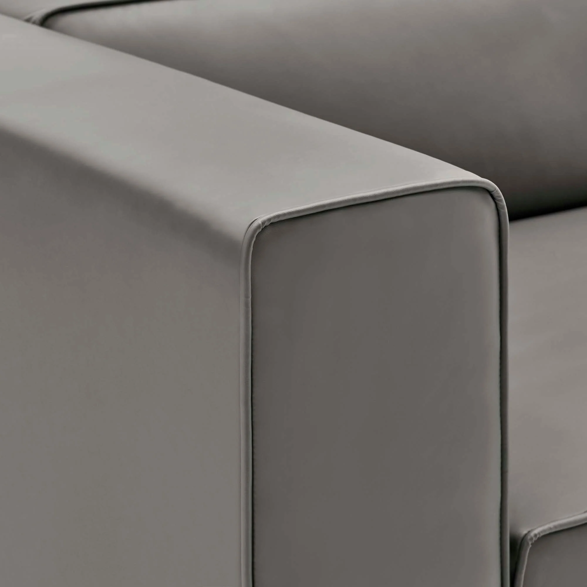 Vegan Leather Left-Arm Sectional Sofa Chair 44 Inch - Image 6