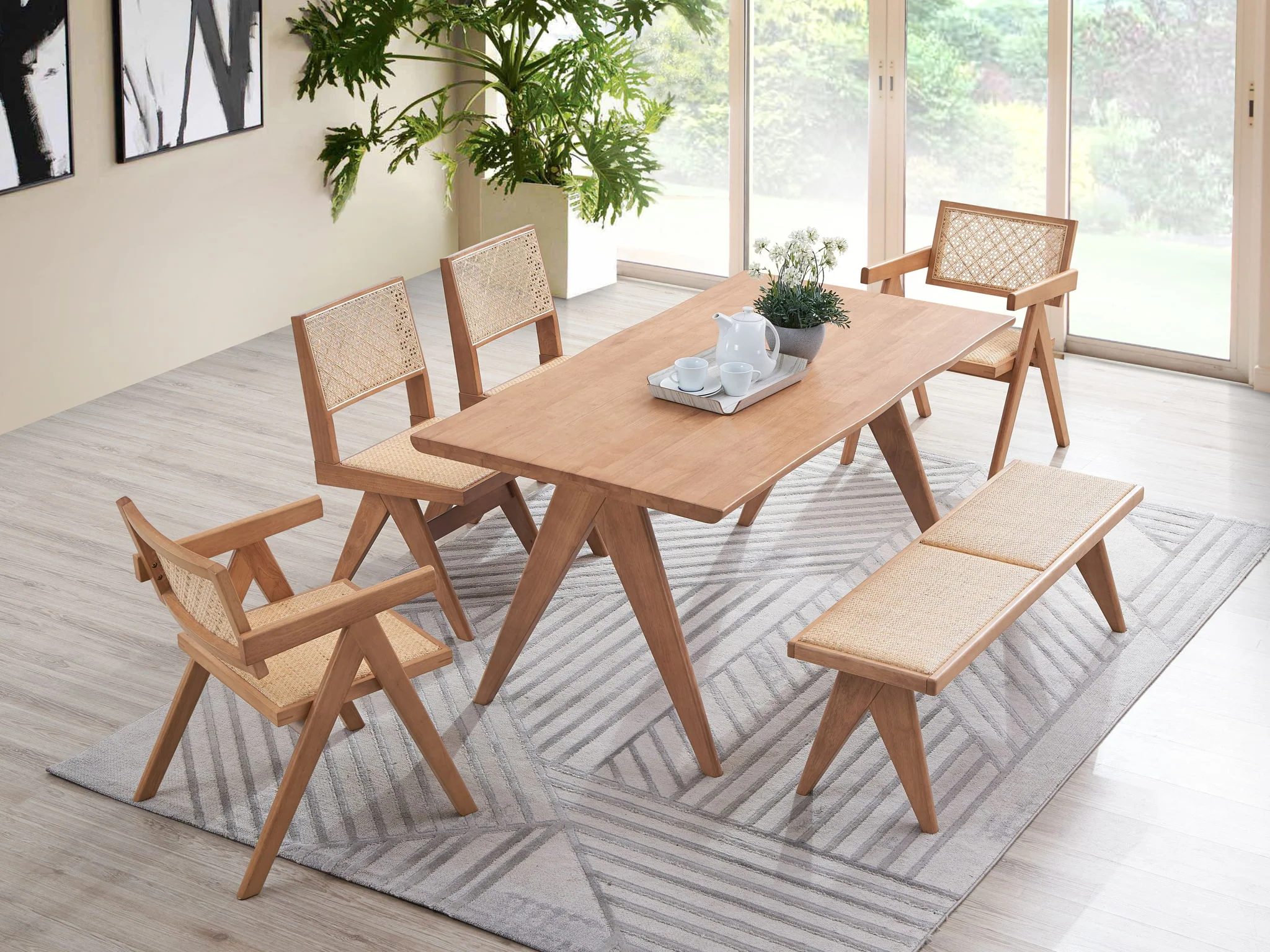 Velentina - Rattan Side Chair (Set of 2) - Natural - Image 6