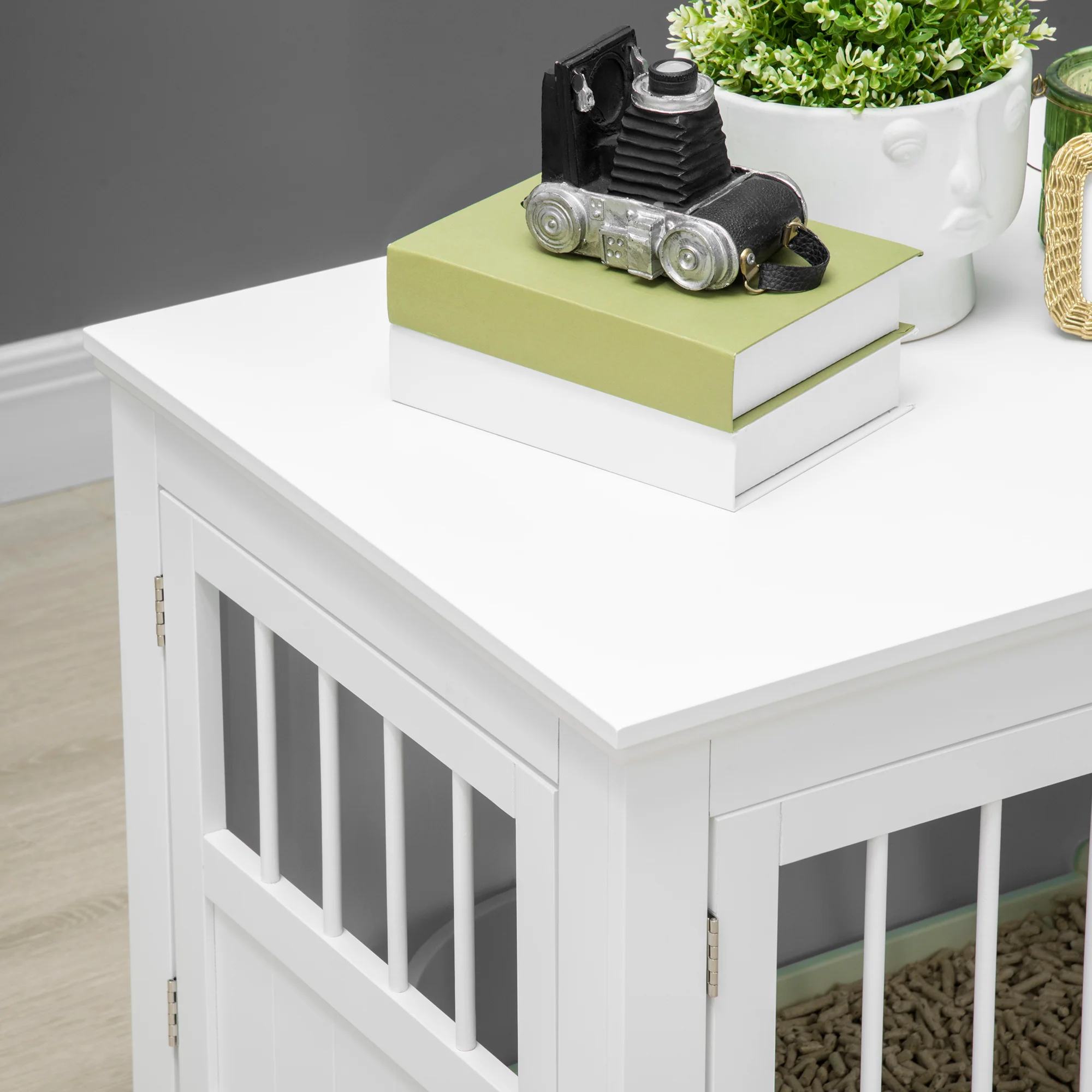 Velo 31-Inch Dog Crate End Table with Triple Magnetic Doors - Image 16