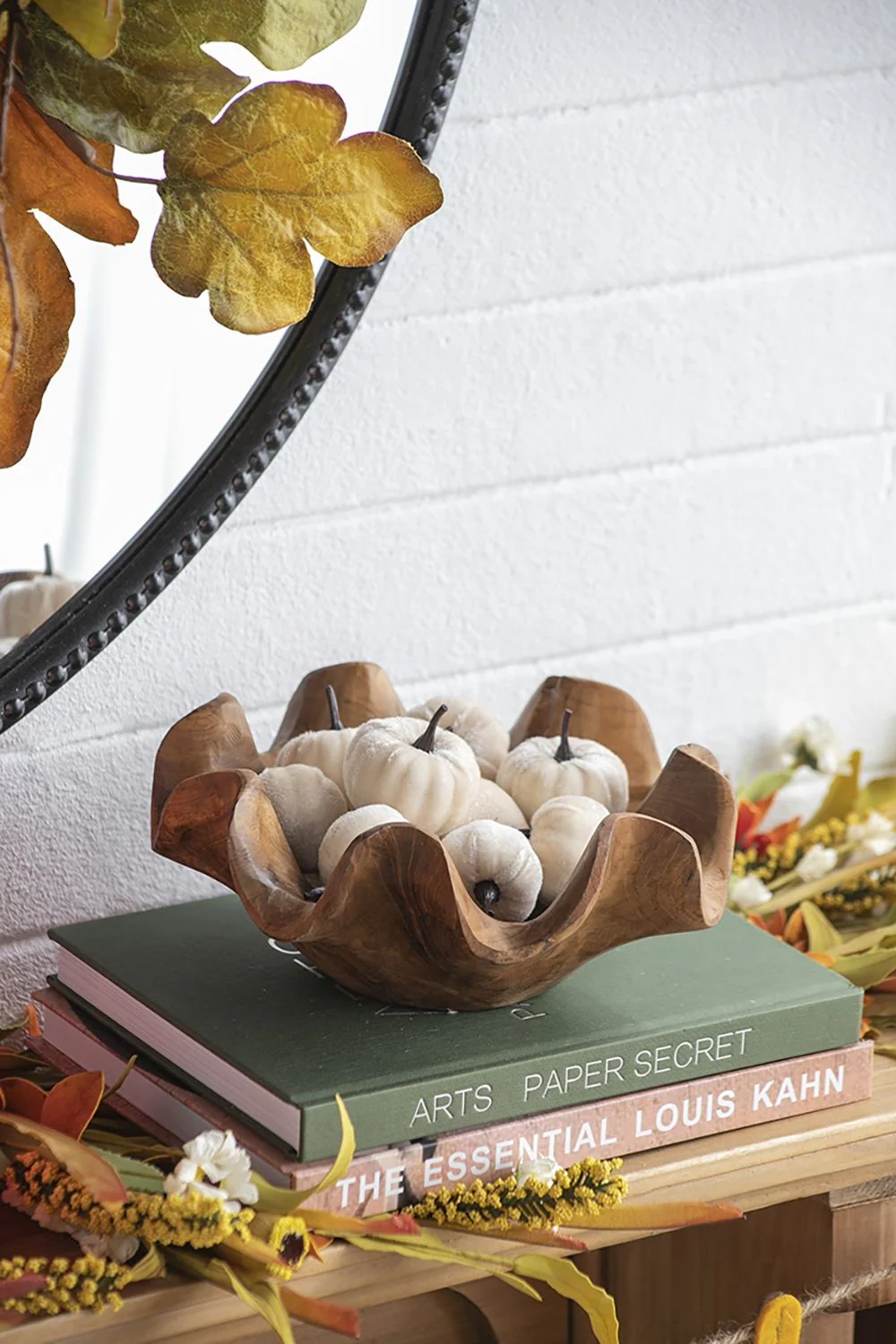 Velvety Pumpkin In Mesh Bag, Bag / 12, For Holiday Harvest Festival Fall Festival & Thanksgiving (Set of 4) - White - Image 5