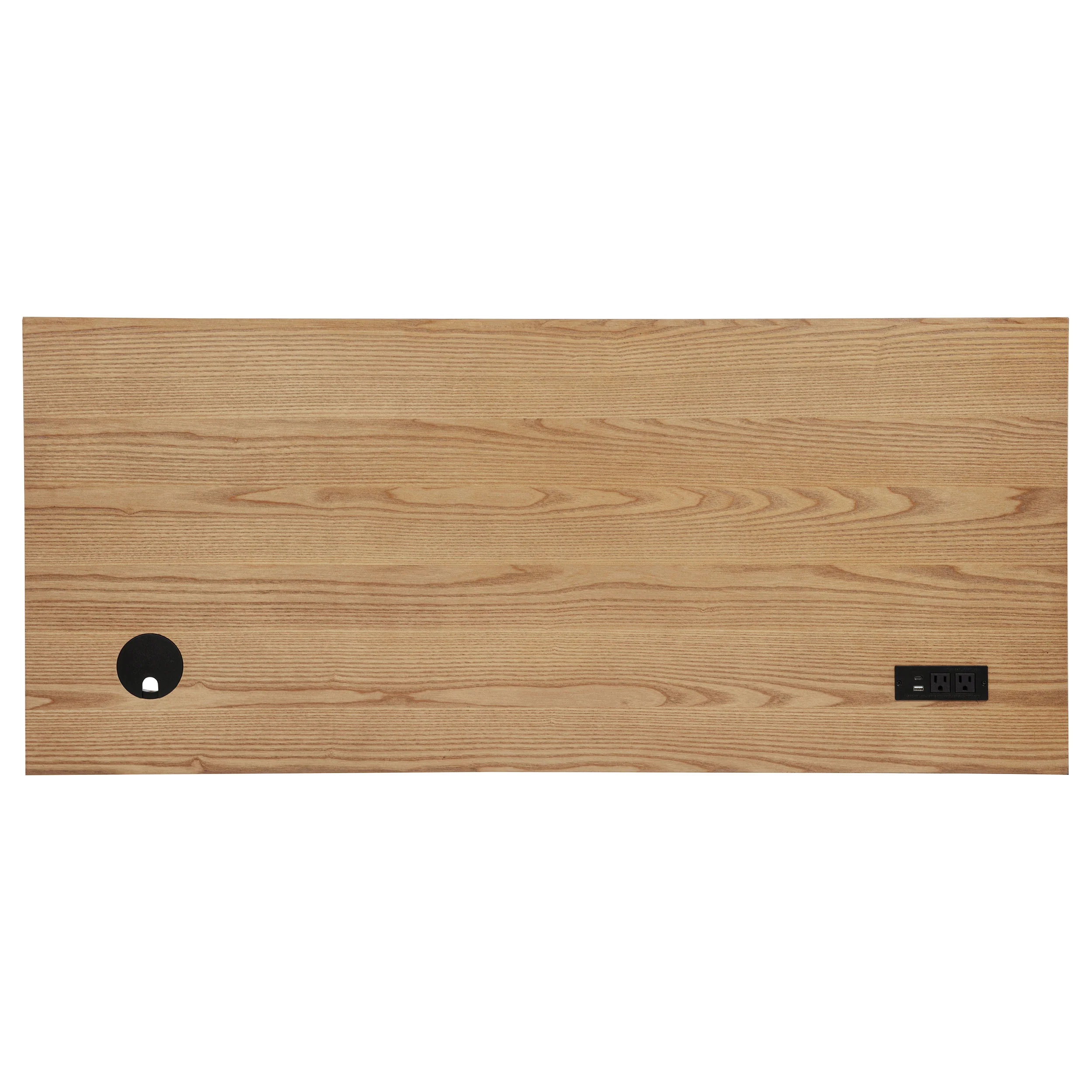 Vermes 55-Inch Writing Desk with 3 Drawers - Light Ash - Image 3