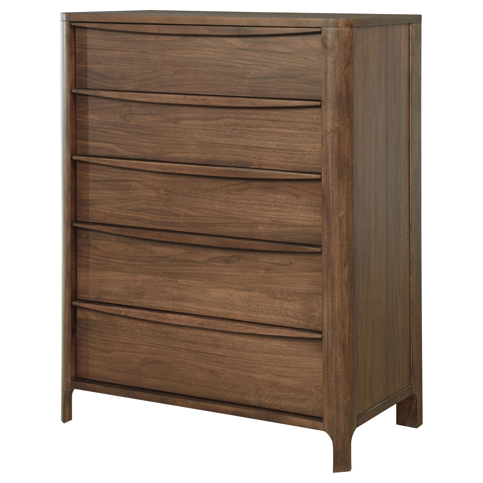 Verona - 5 Drawer Chest With - Walnut - Image 4