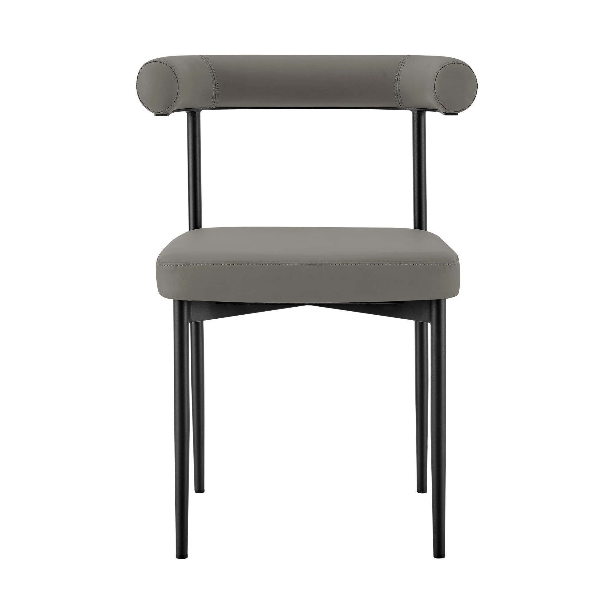 Veronica Shannon -Round Glass Dining Table Set - Matte Black Legs - Image 16